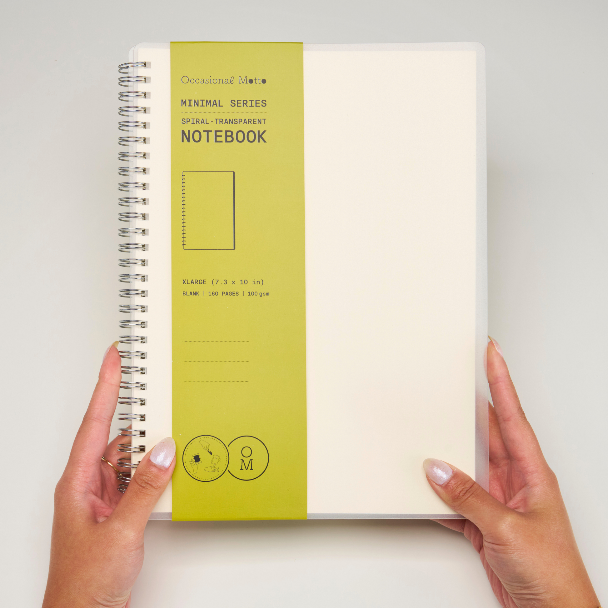 Spiral Transparent Cover Notebooks (100gsm layout paper)