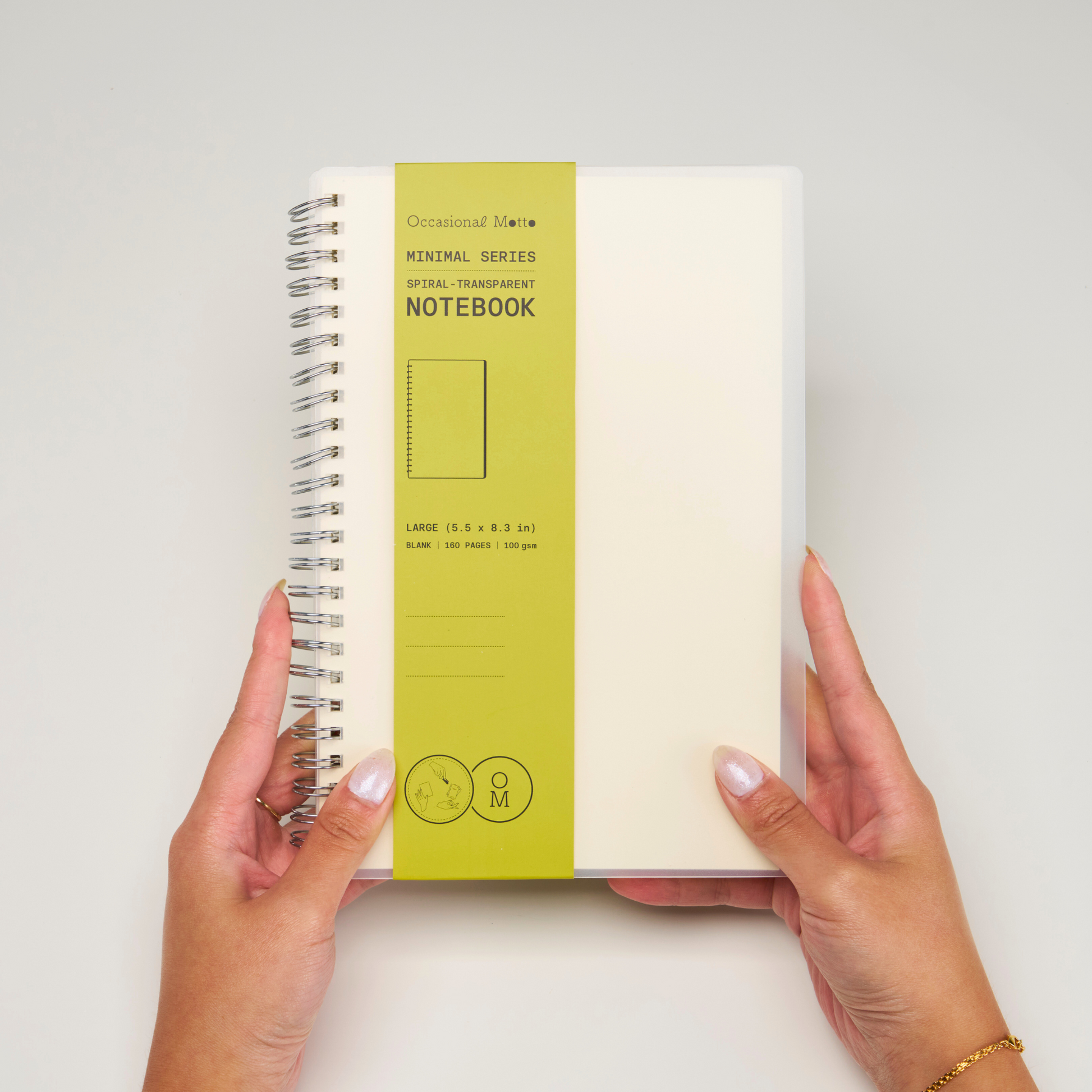 Spiral Transparent Cover Notebooks (100gsm layout paper)