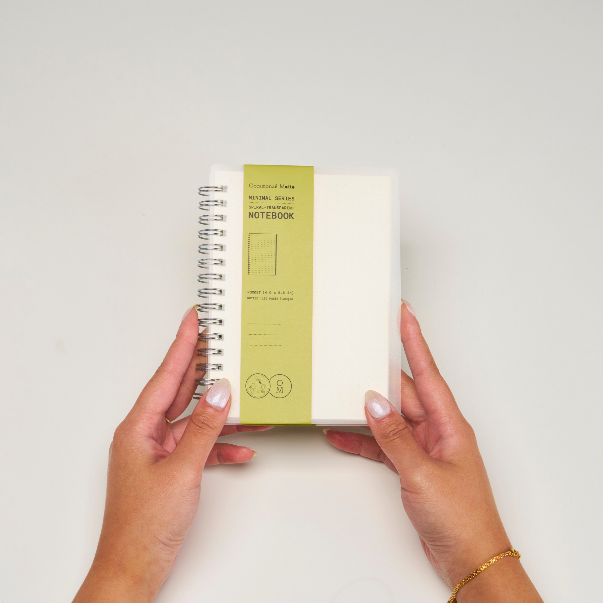 Spiral Transparent Cover Notebooks (100gsm layout paper)