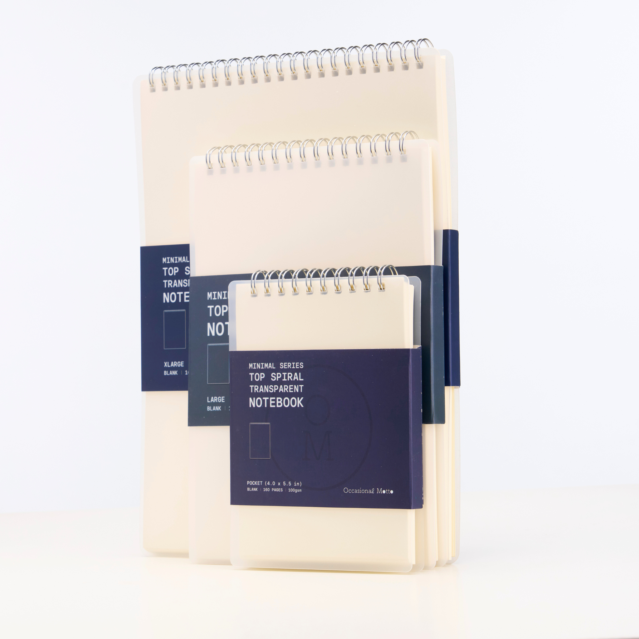 Top Spiral Transparent Cover Notepad (100gsm layout paper)