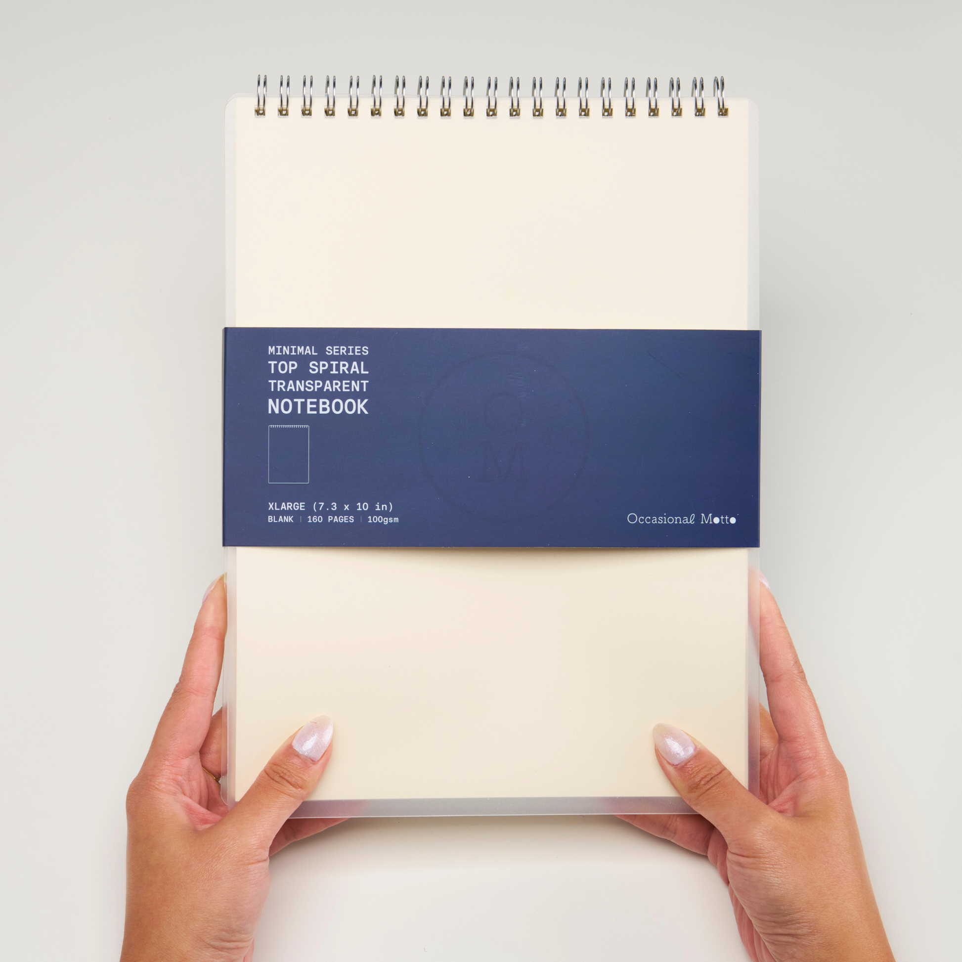 Top Spiral Transparent Cover Notepad (100gsm layout paper)