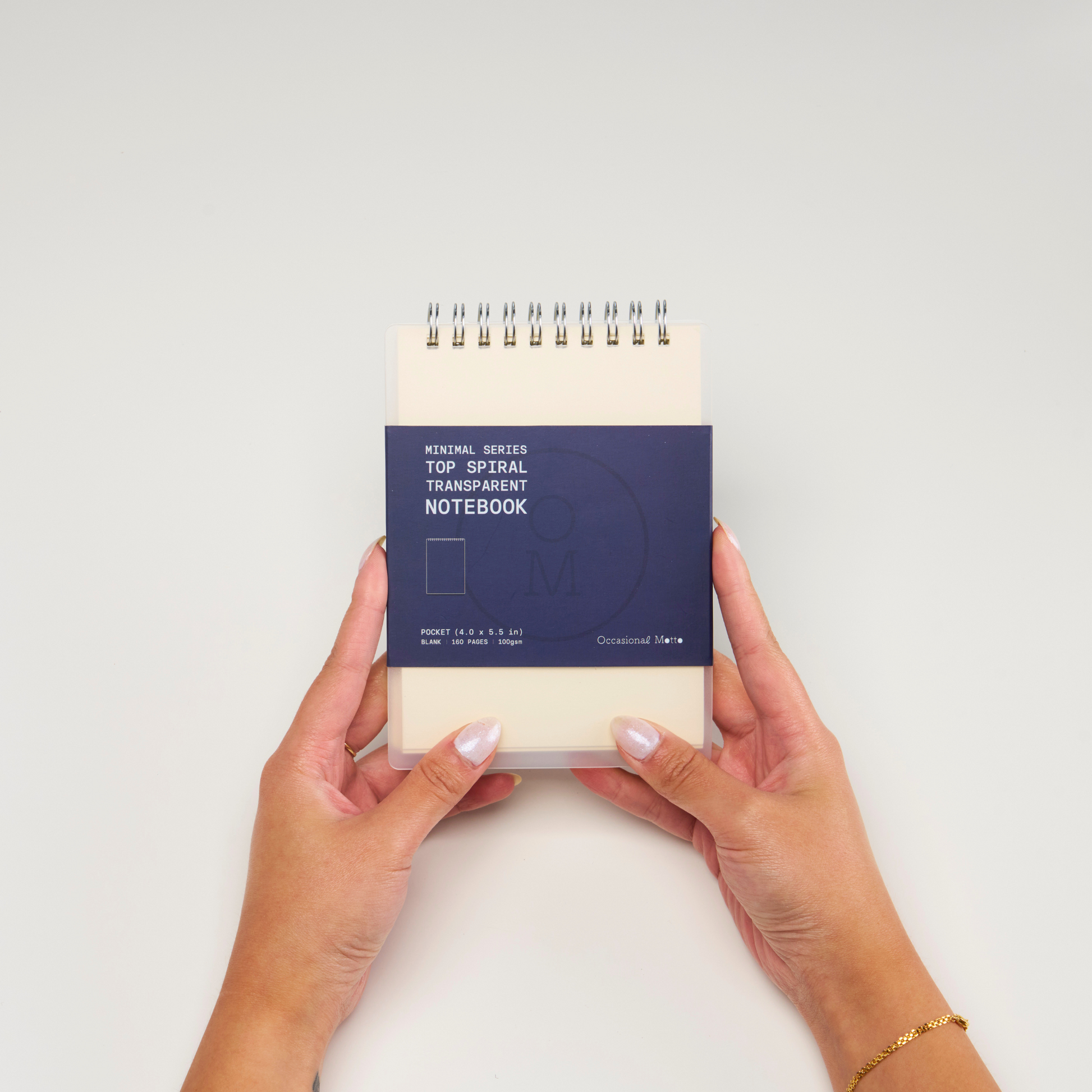 Top Spiral Transparent Cover Notepad (100gsm layout paper)