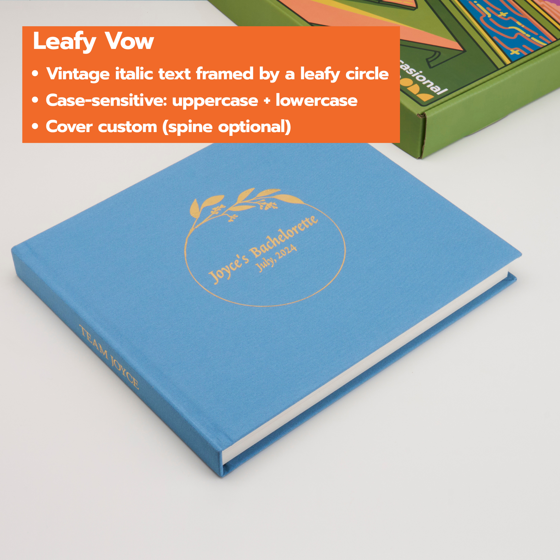 Vertical 4×6 Album for EJ Away with a personalized printed note