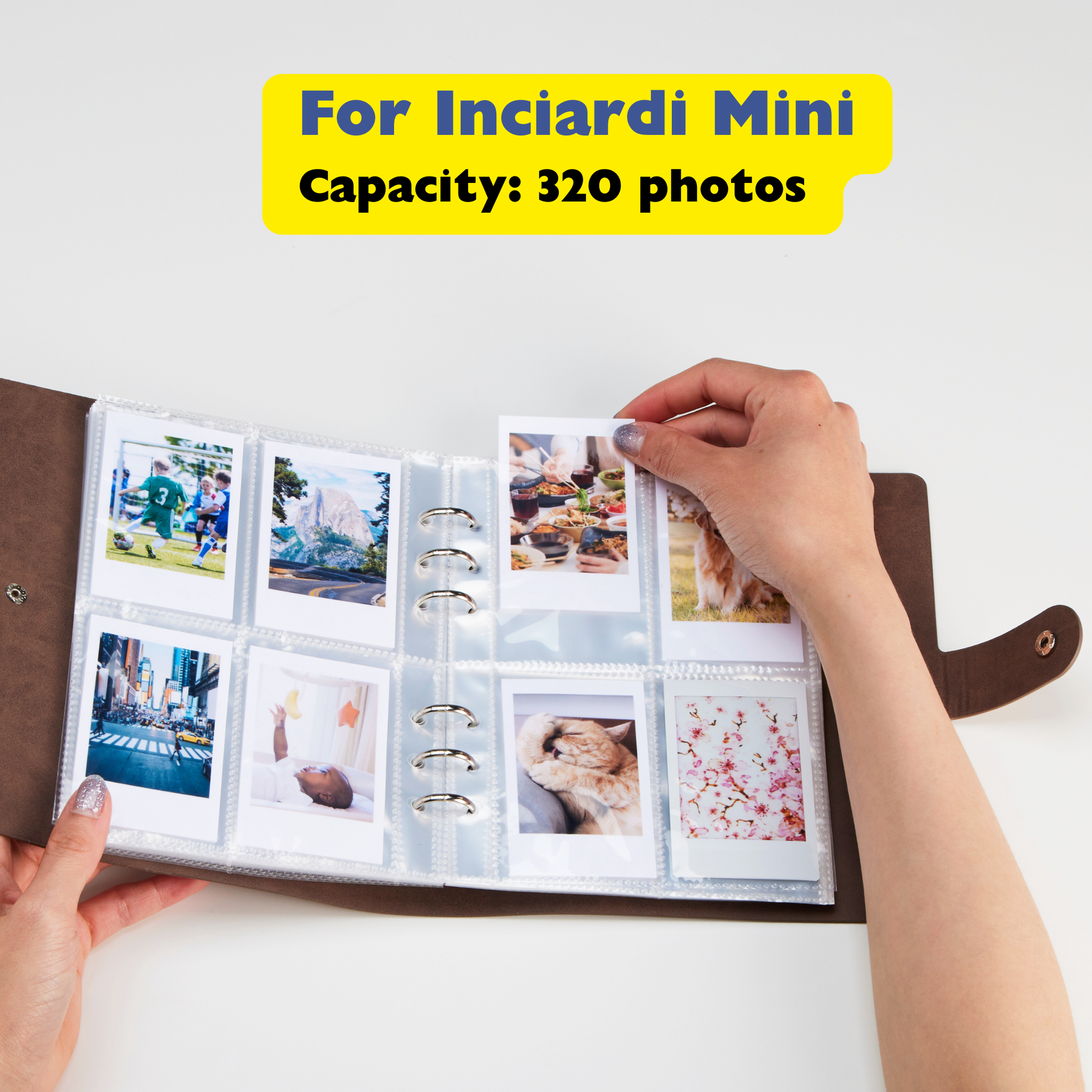 Personalized Soft PU Leather Cover Photo Album For Inciardi Mini, Instax & i-Type Film