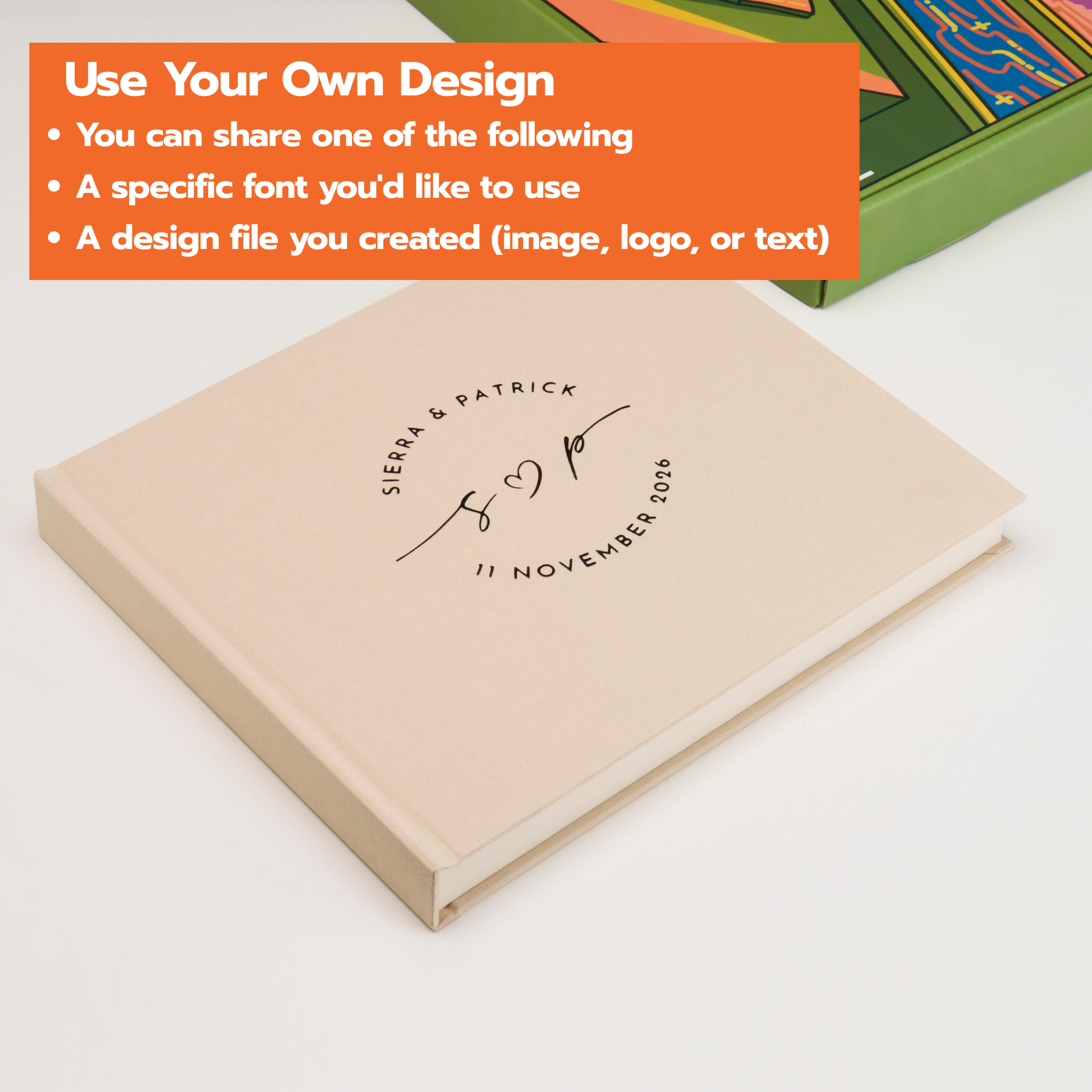 Vertical 4×6 Album for EJ Away with a personalized printed note