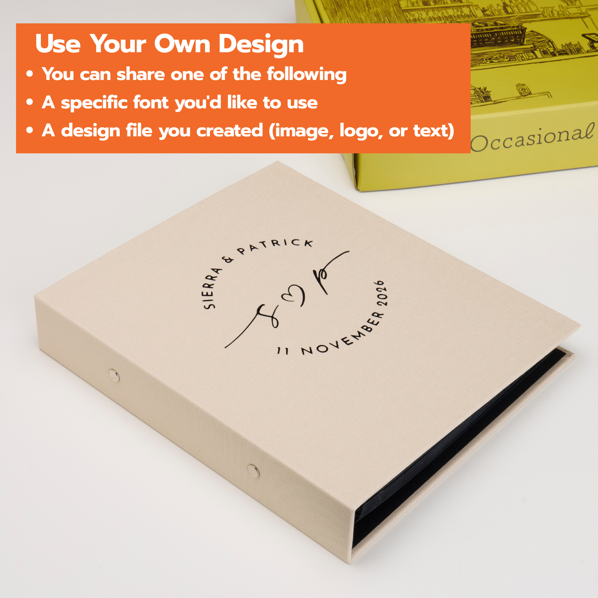 Personalized Linen Hardcover Binder Album For 4x6 inch Photos