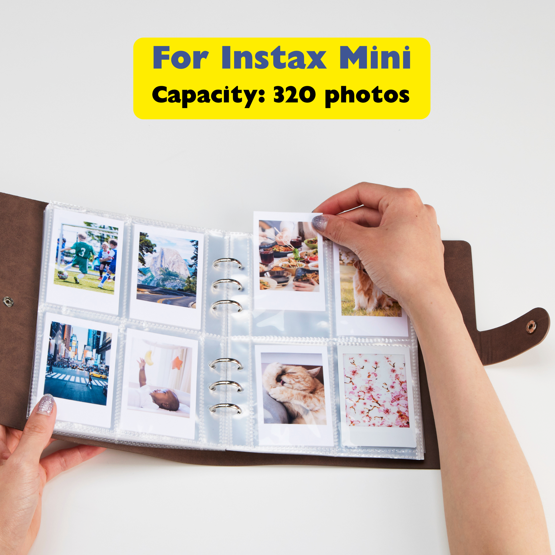 Personalized Soft PU Leather Cover Photo Album For Inciardi Mini, Instax & i-Type Film