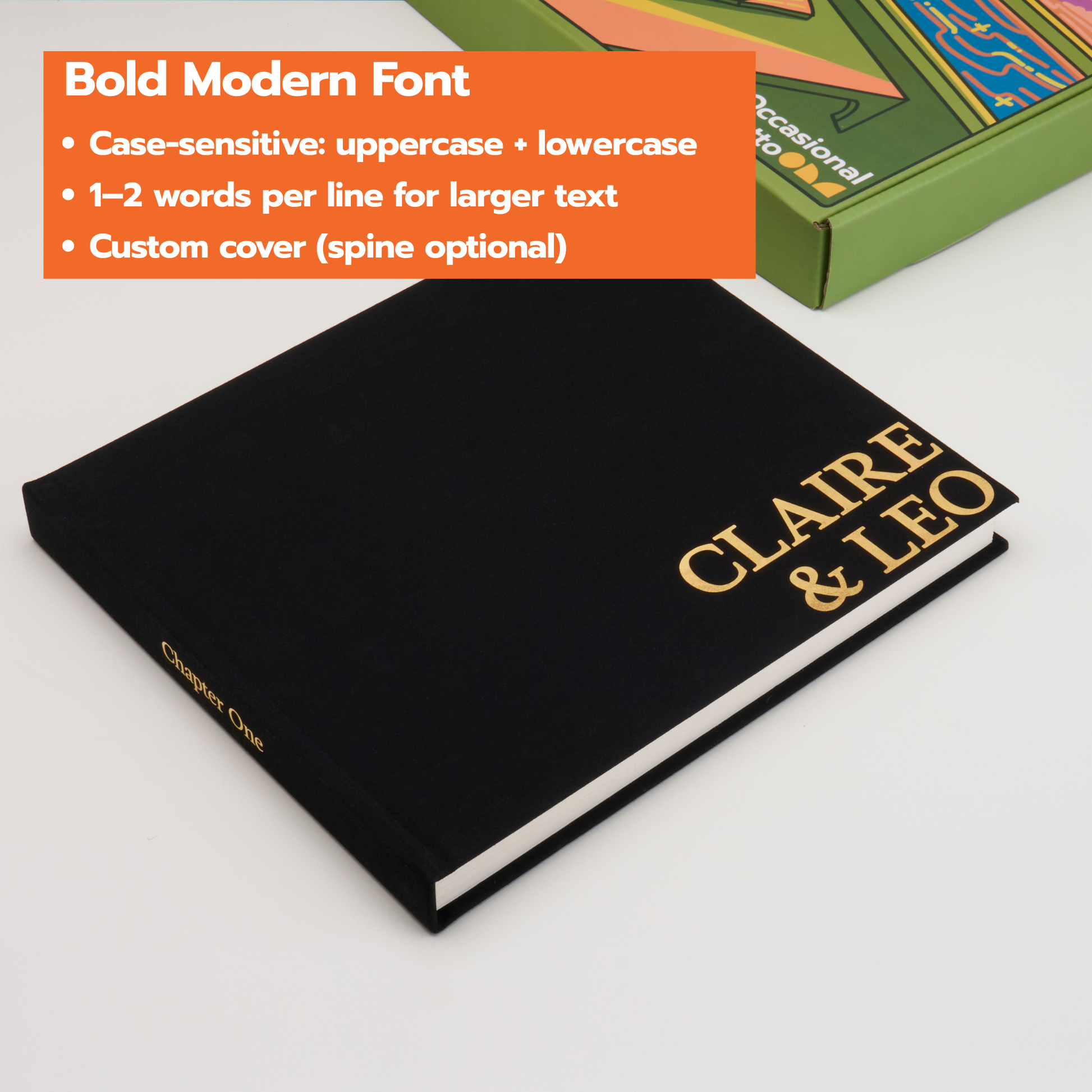 Personalized Linen Hardcover Photo Album For Instax Mini (144 Pockets / Writable Cardstock)