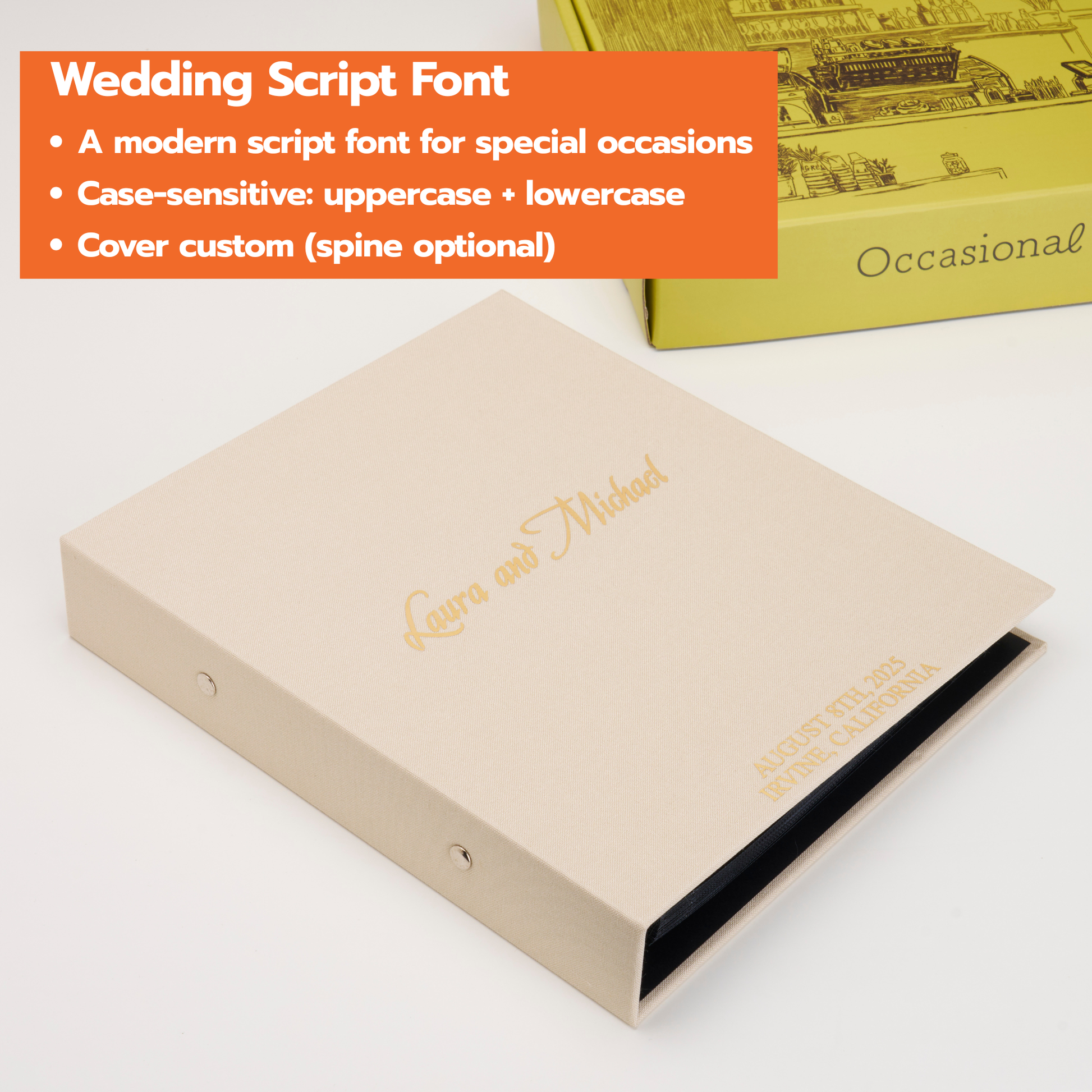 Personalized Linen Hardcover Binder Album For 4x6 inch Photos