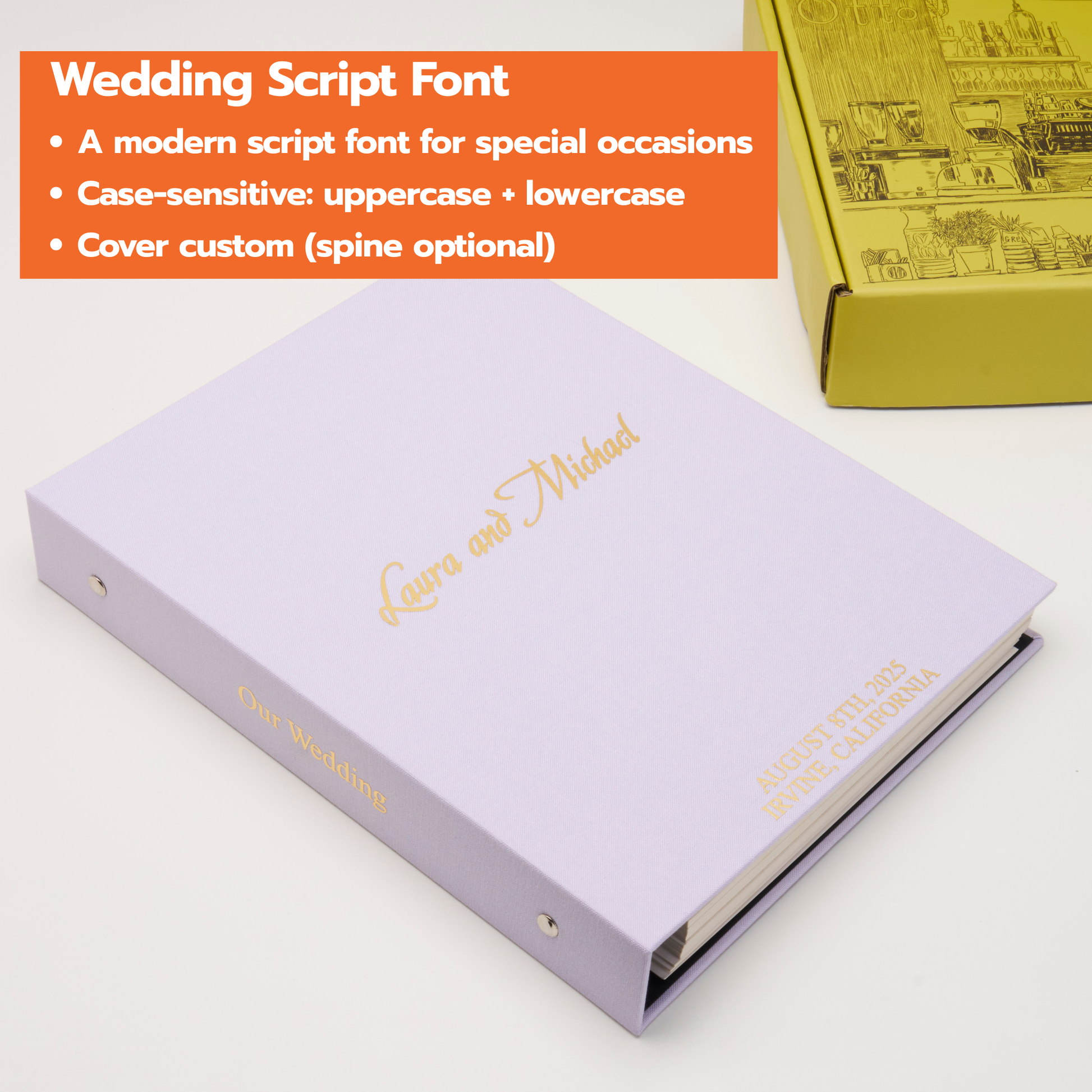 Personalized Linen Hardcover Portrait Binder Scrapbook For 6x10'' (40 Sheets / Writabe Cardstock)