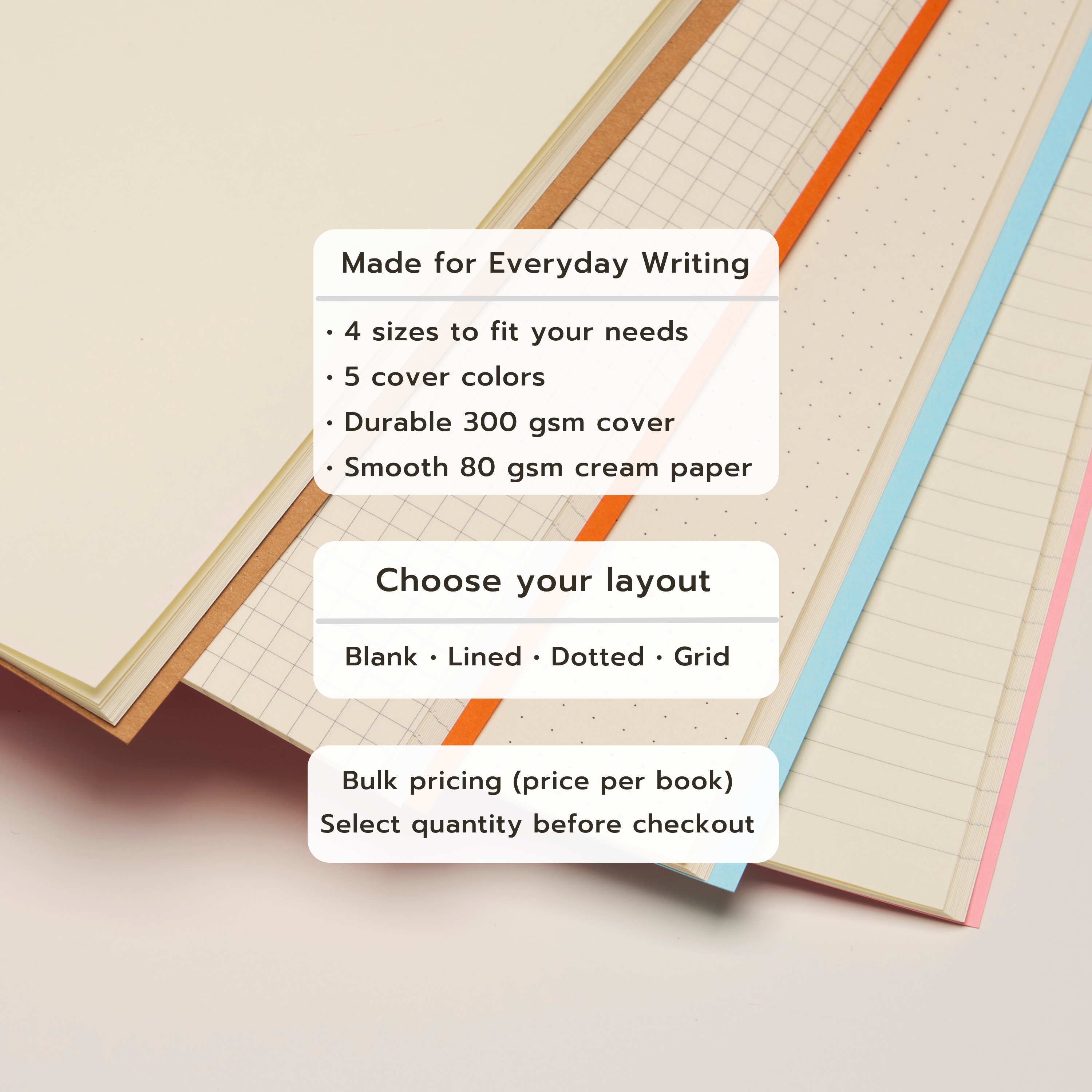 Everyday Stitched Notebook (80gsm Layout Paper)