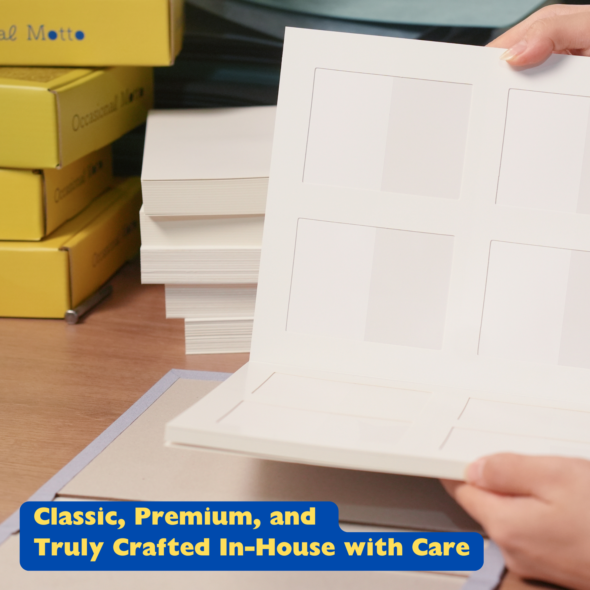 Personalized Linen Hardcover Photo Album For Instax SQ (96 Pockets / Writable Cardstock)