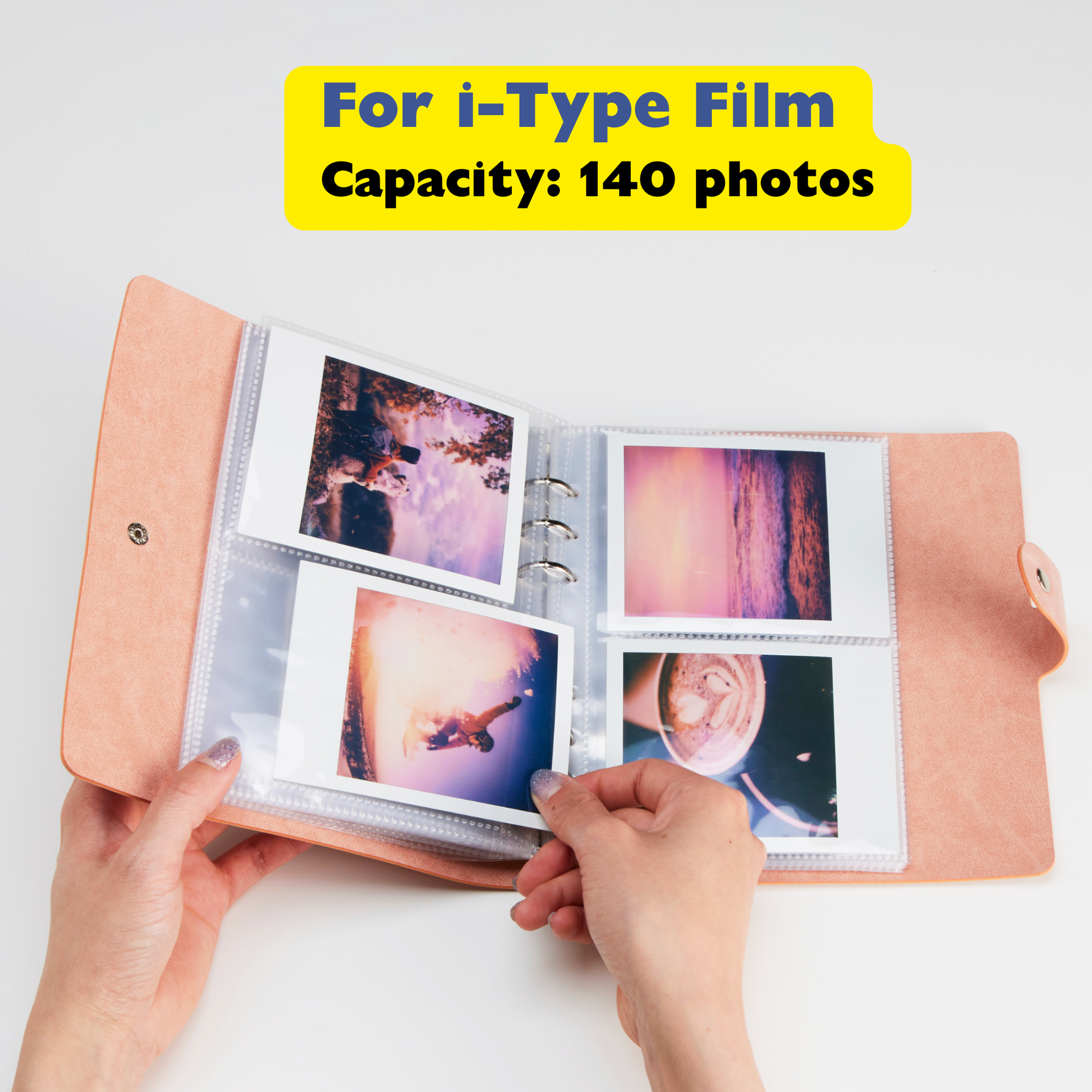Personalized Soft PU Leather Cover Photo Album For Inciardi Mini, Instax & i-Type Film