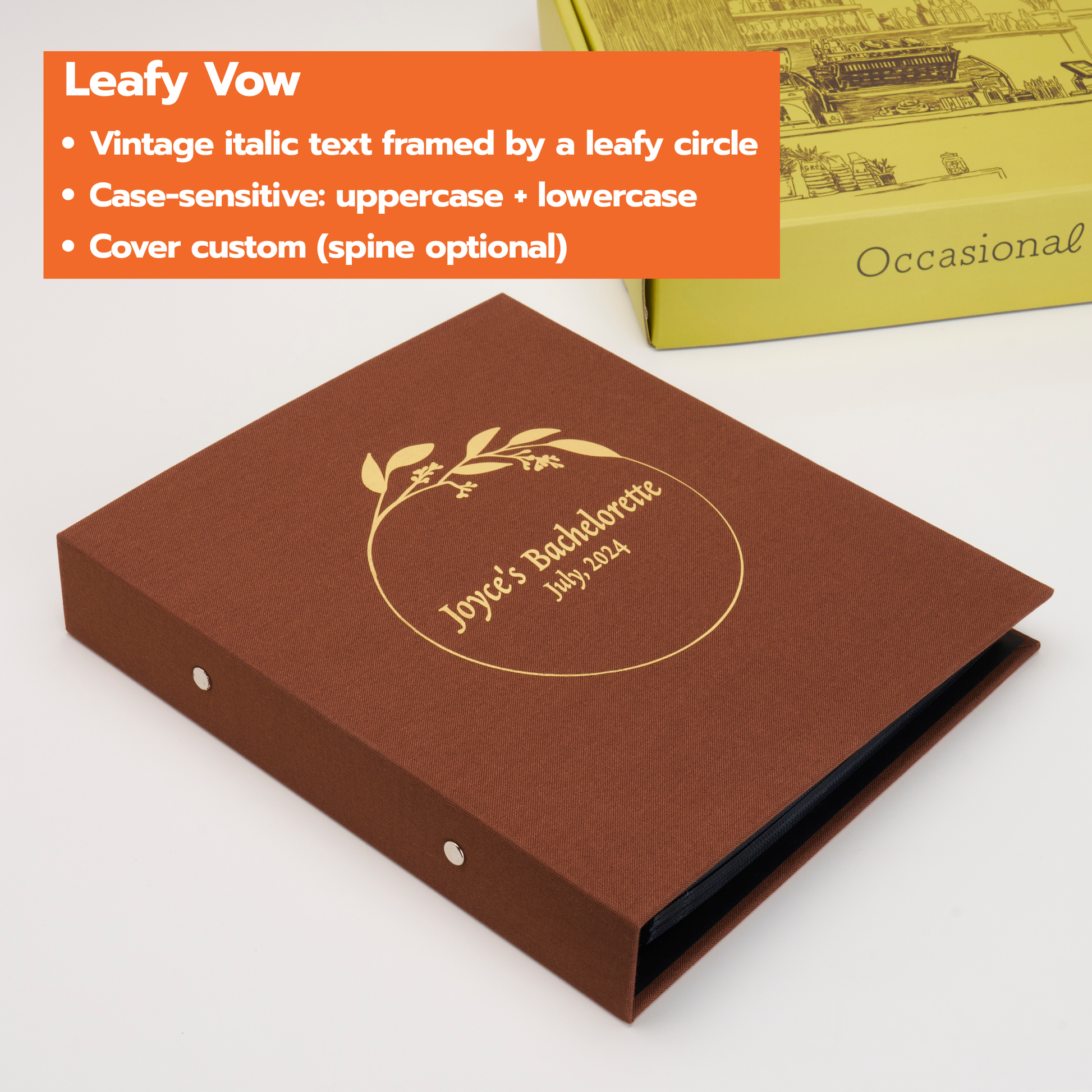 Personalized Linen Hardcover Binder Album For 4x6 inch Photos
