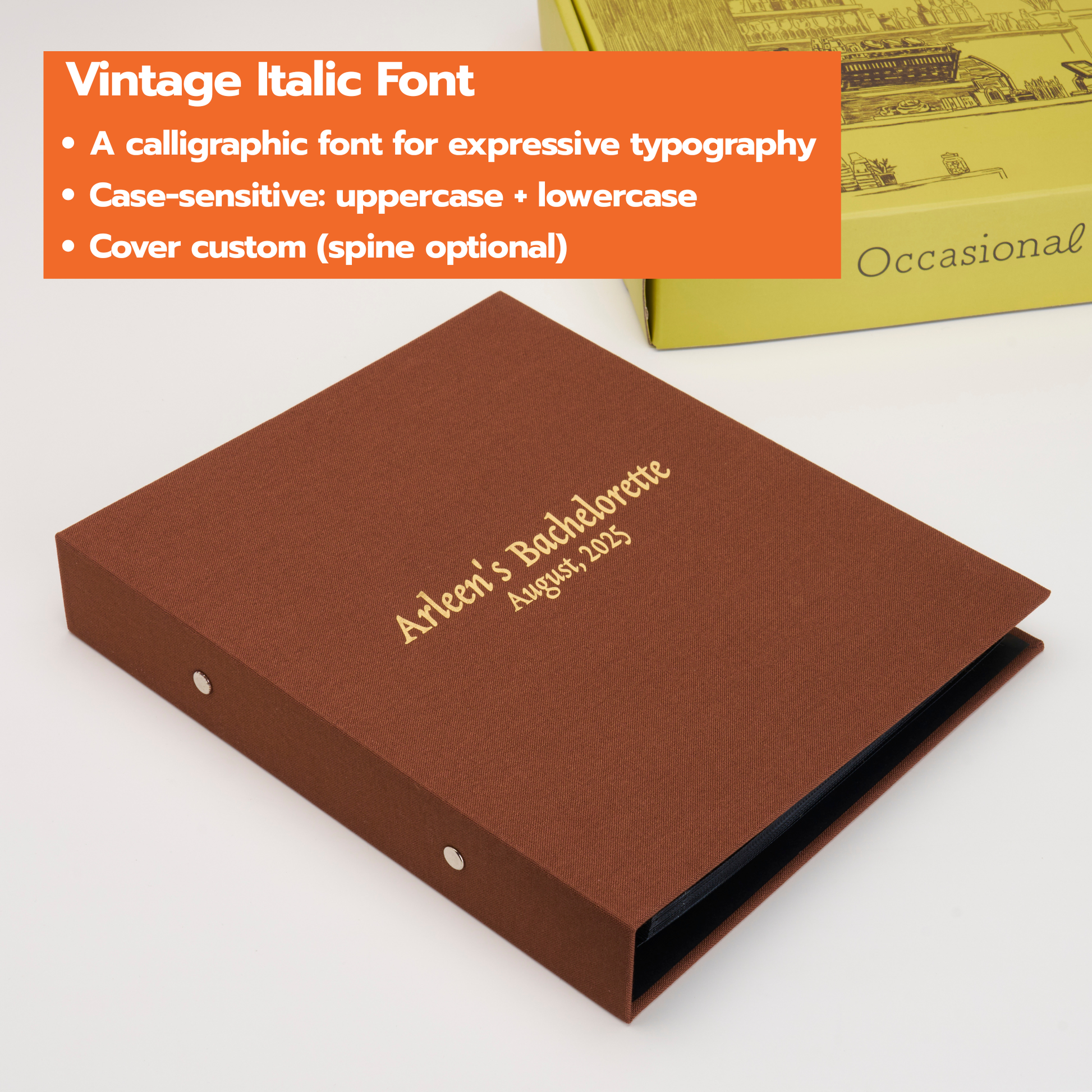 Personalized Linen Hardcover Binder Album For 4x6 inch Photos