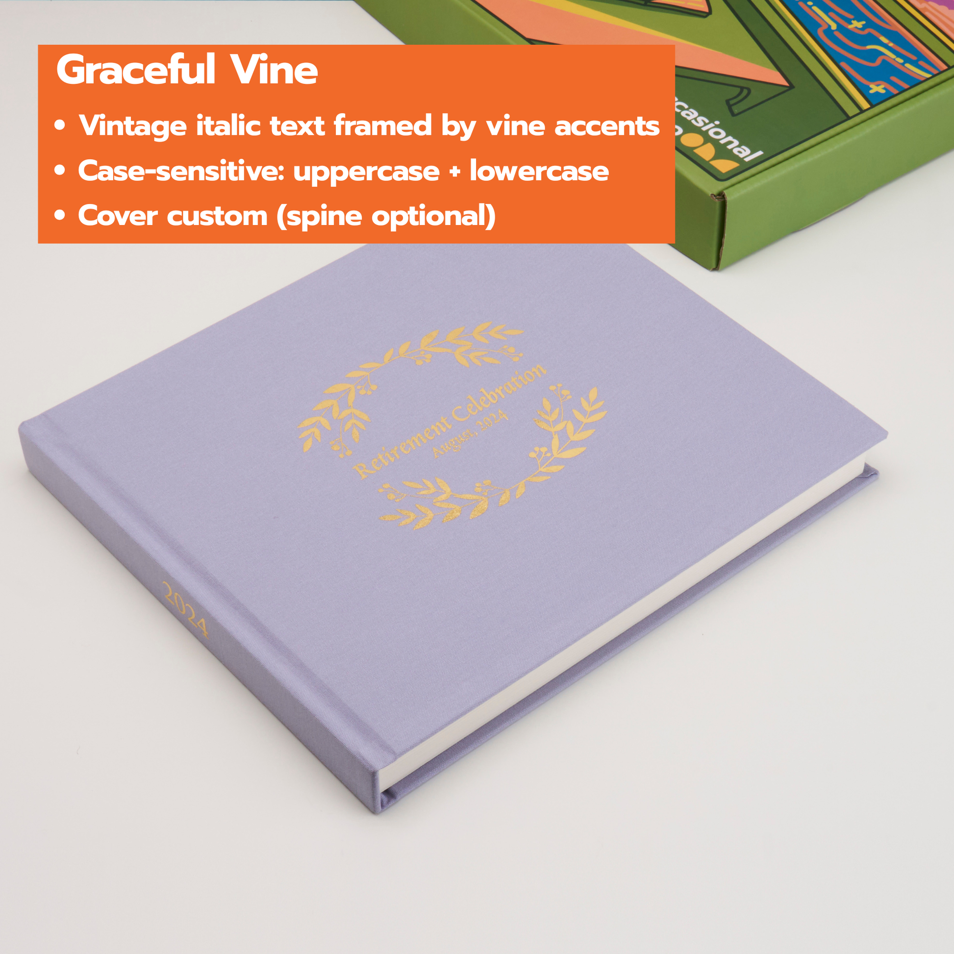 Personalized Linen Hardcover Photo Album For Instax Mini (144 Pockets / Writable Cardstock)