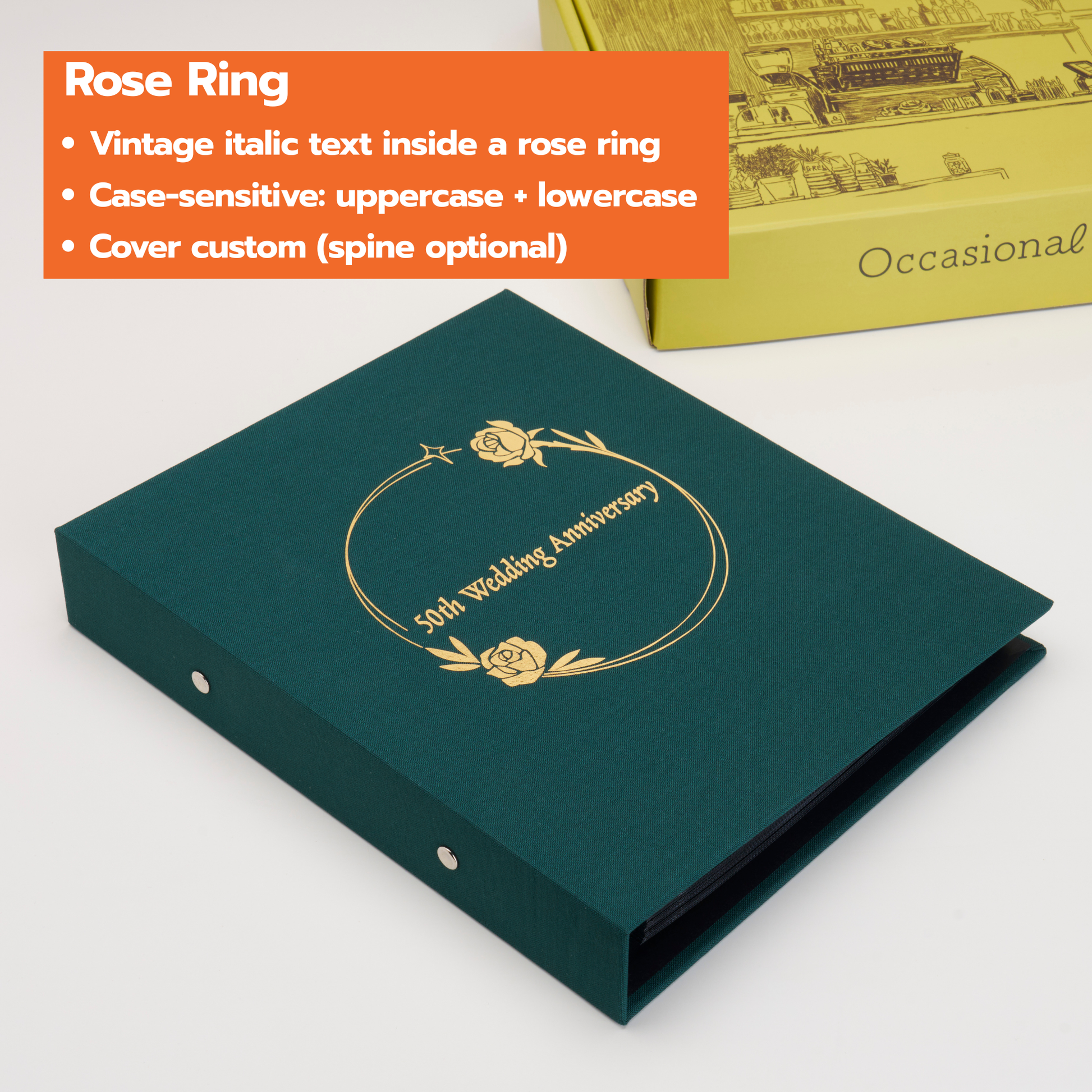 Personalized Linen Hardcover Binder Album For 4x6 inch Photos