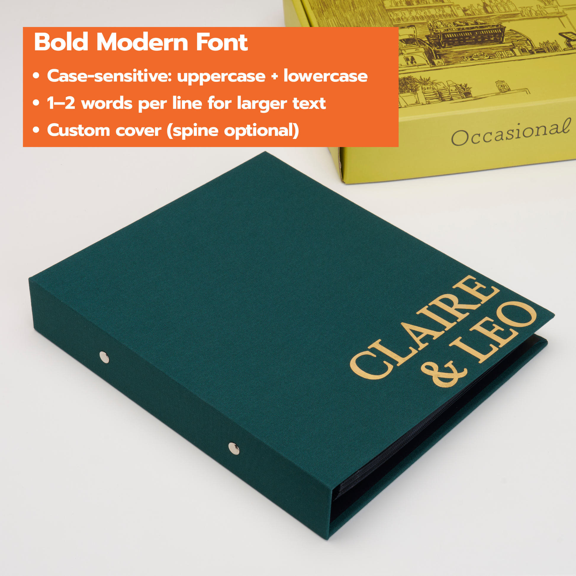 Personalized Linen Hardcover Binder Album For 4x6 inch Photos