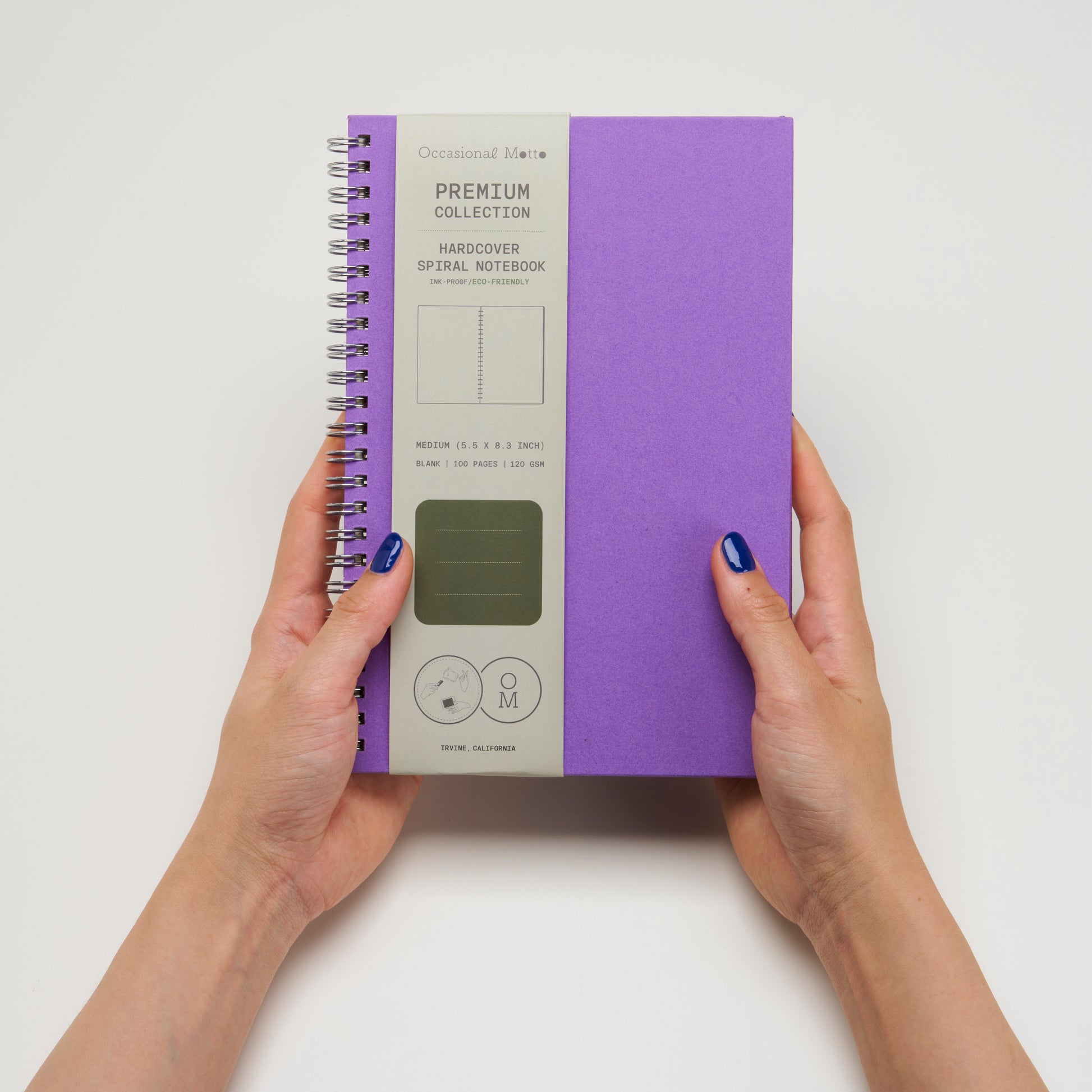 10-Pack Large Hardcover Spiral Notebooks B5: 7.3” x 10” (120gsm layout paper)
