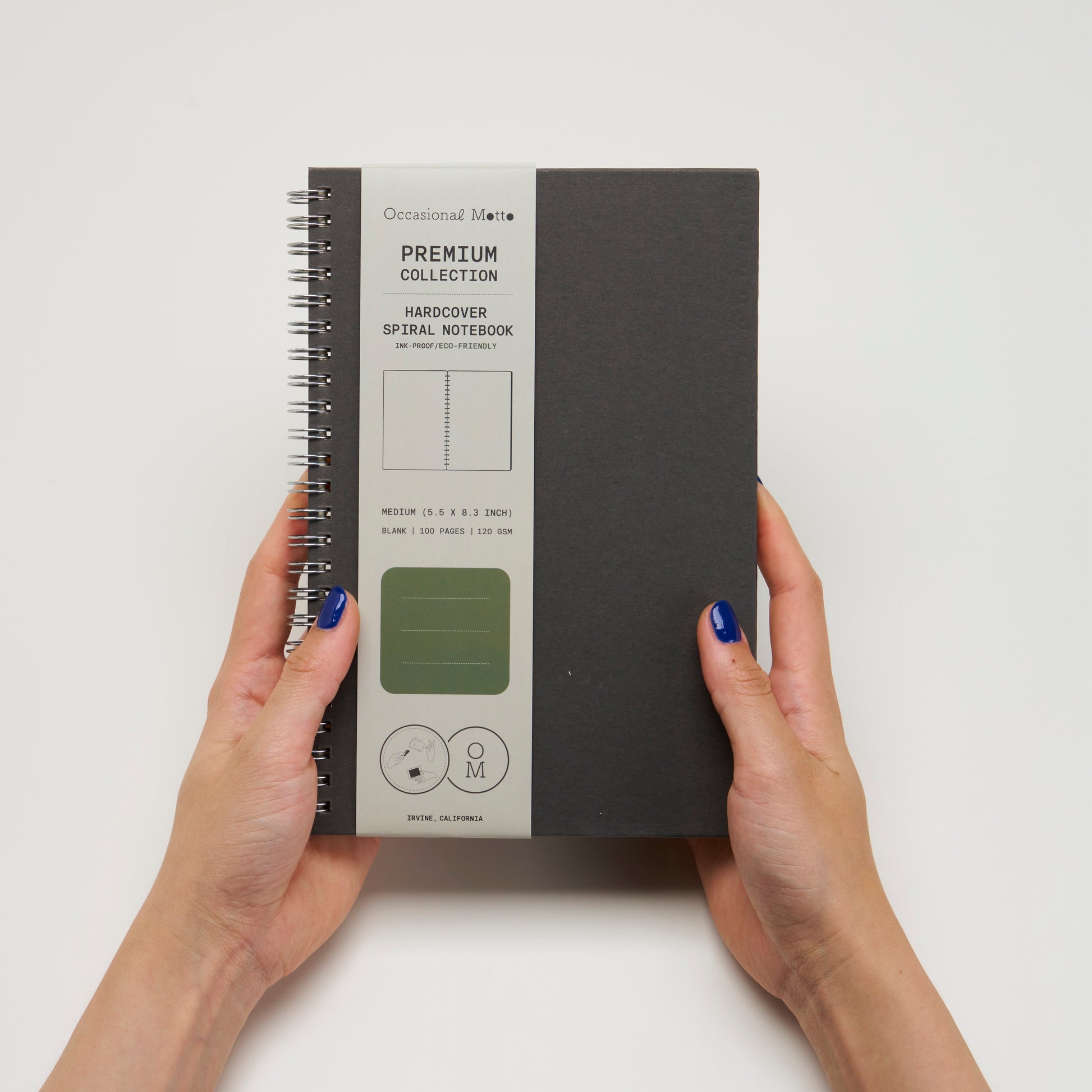 10-Pack Medium Hardcover Spiral Notebooks (A5: 5.5”x8.3”) | 120GSM Inner Page (50 sheets / 100 pages)