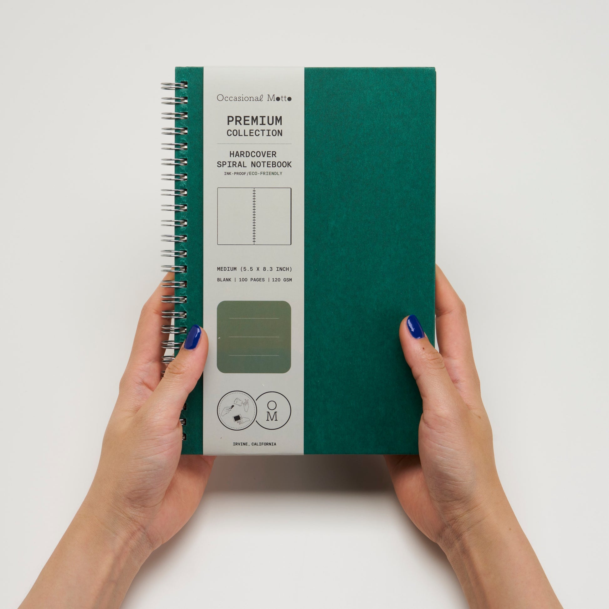 10-Pack Medium Hardcover Spiral Notebooks (A5: 5.5”x8.3”) | 120GSM Inner Page (50 sheets / 100 pages)