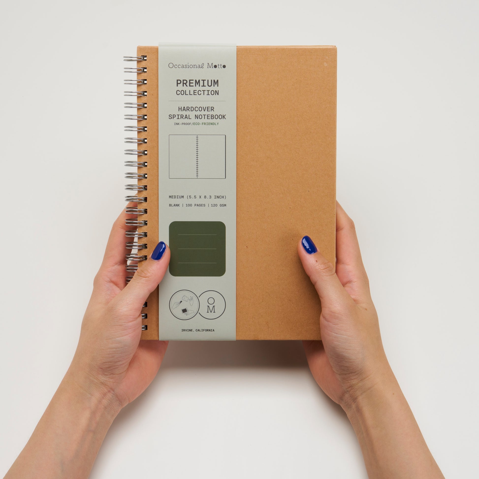 10-Pack Medium Hardcover Spiral Notebooks (A5: 5.5”x8.3”) | 120GSM Inner Page (50 sheets / 100 pages)