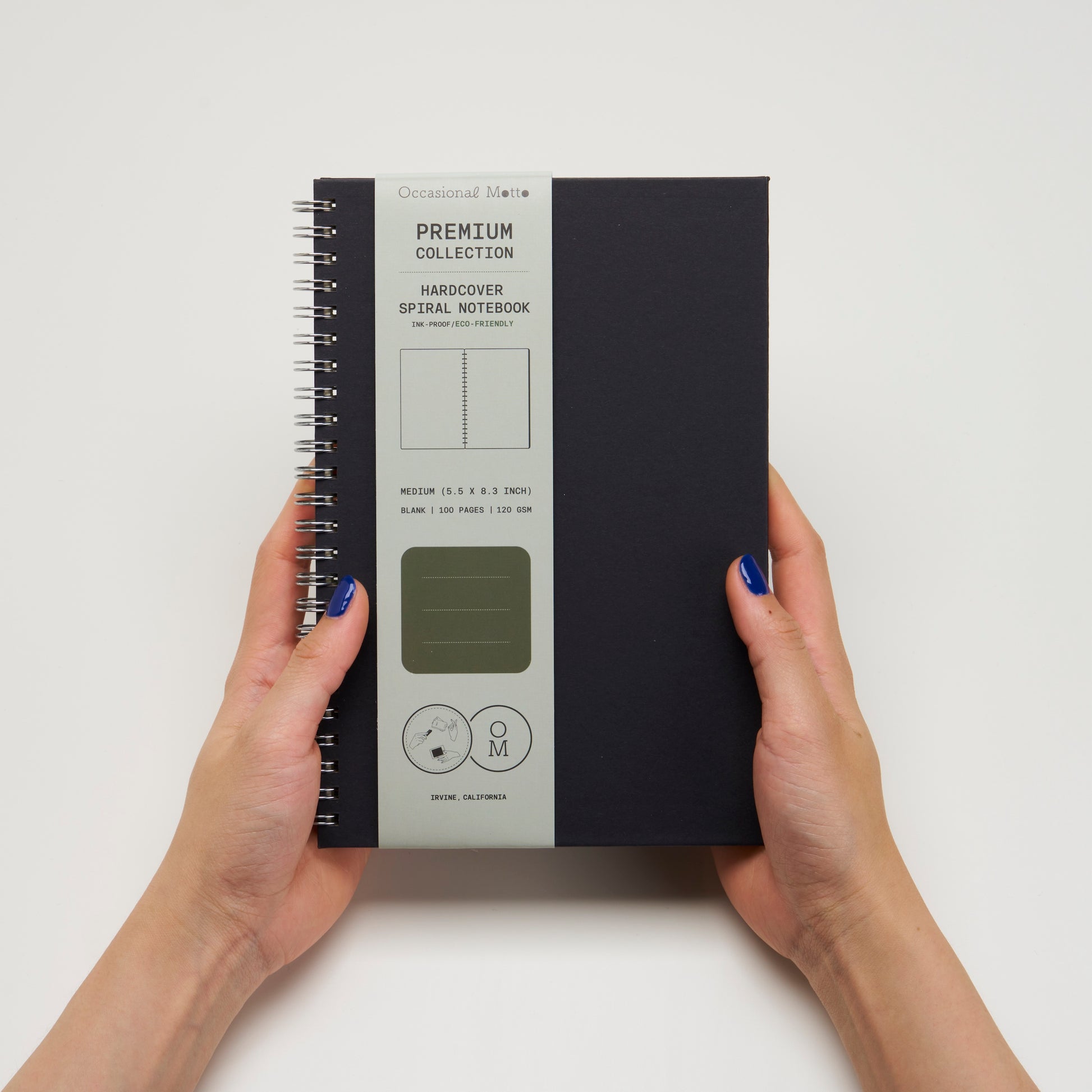 10-Pack Medium Hardcover Spiral Notebooks (A5: 5.5”x8.3”) | 120GSM Inner Page (50 sheets / 100 pages)