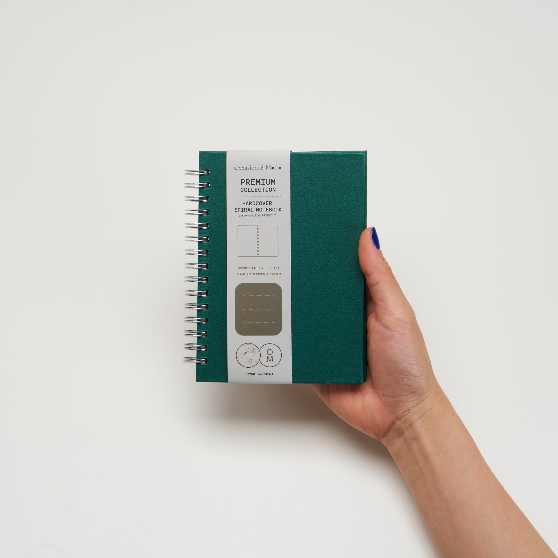 10-Pack Pocket Size Hardcover Spiral Notebook (A6: 4”x5.5”) | 120GSM Inner Page (50 sheets / 100 pages)
