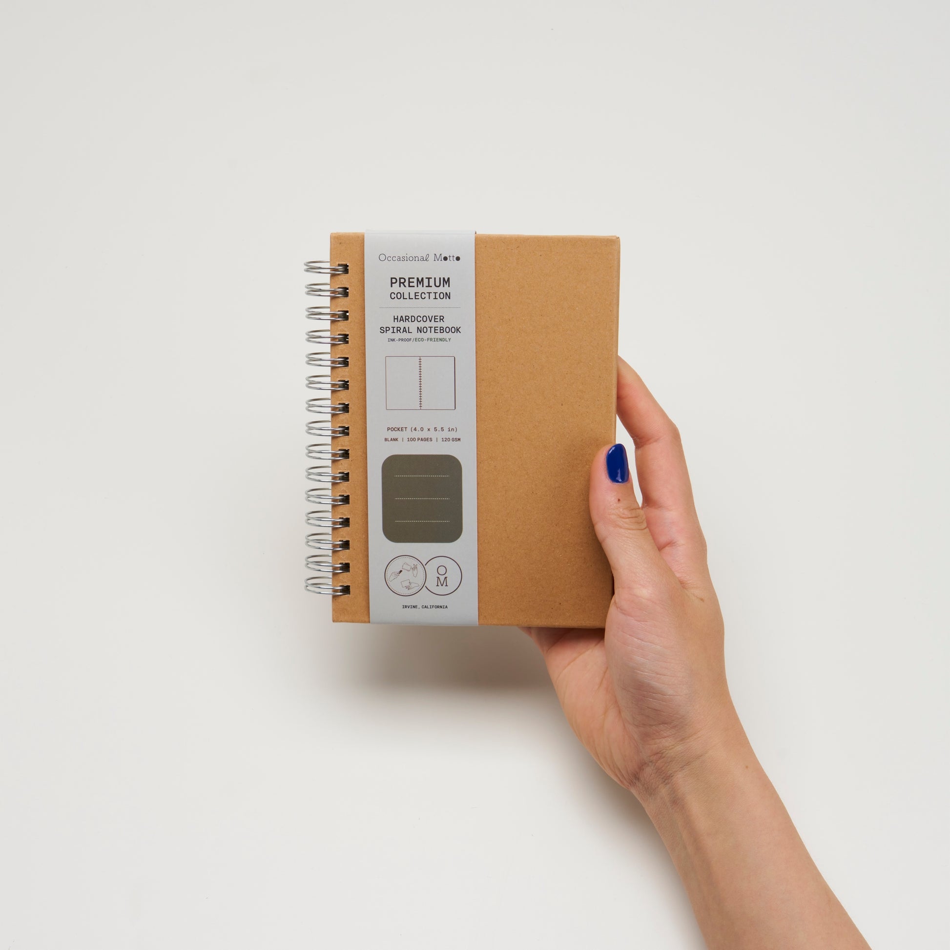 10-Pack Pocket Size Hardcover Spiral Notebook (A6: 4”x5.5”) | 120GSM Inner Page (50 sheets / 100 pages)
