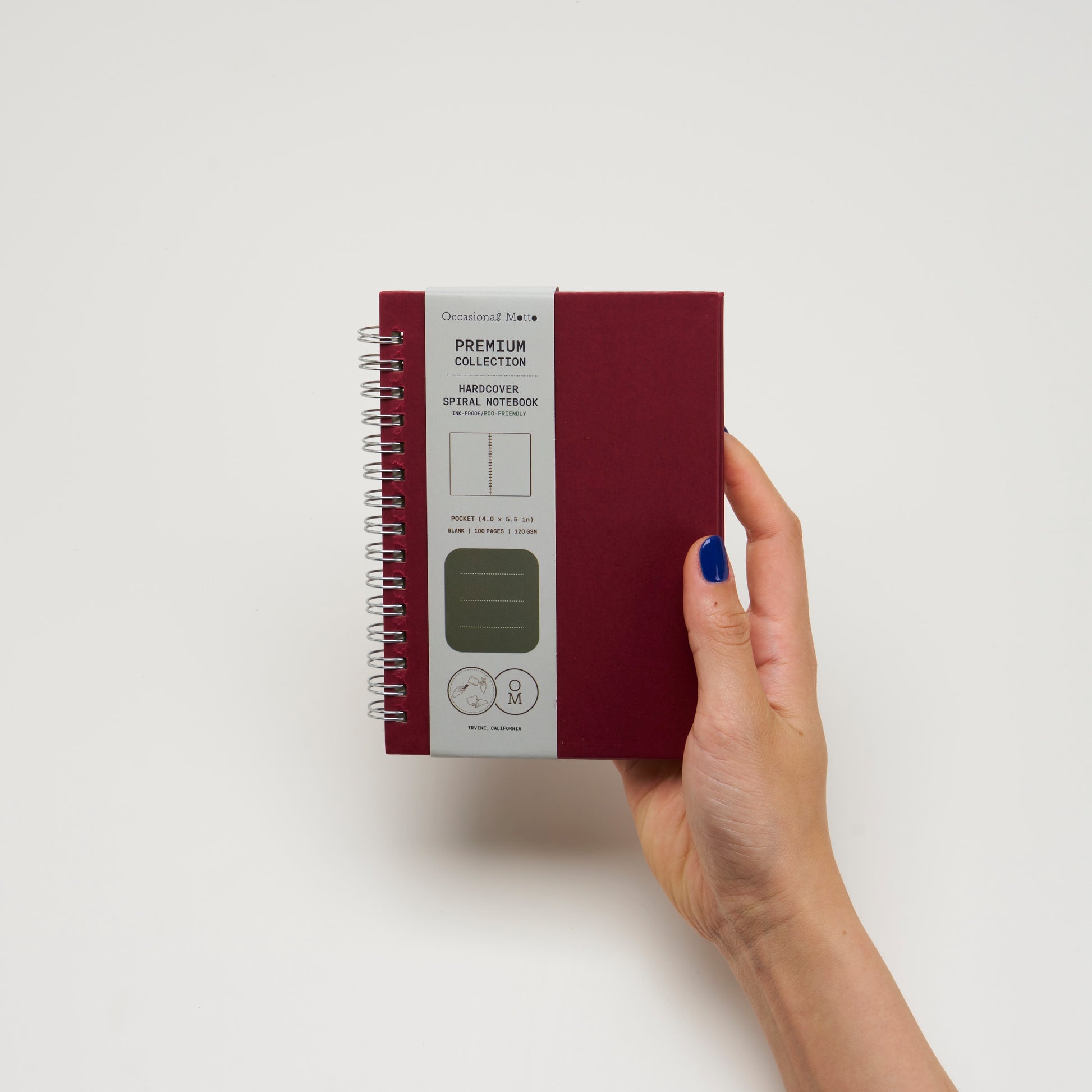 10-Pack Pocket Size Hardcover Spiral Notebook (A6: 4”x5.5”) | 120GSM Inner Page (50 sheets / 100 pages)