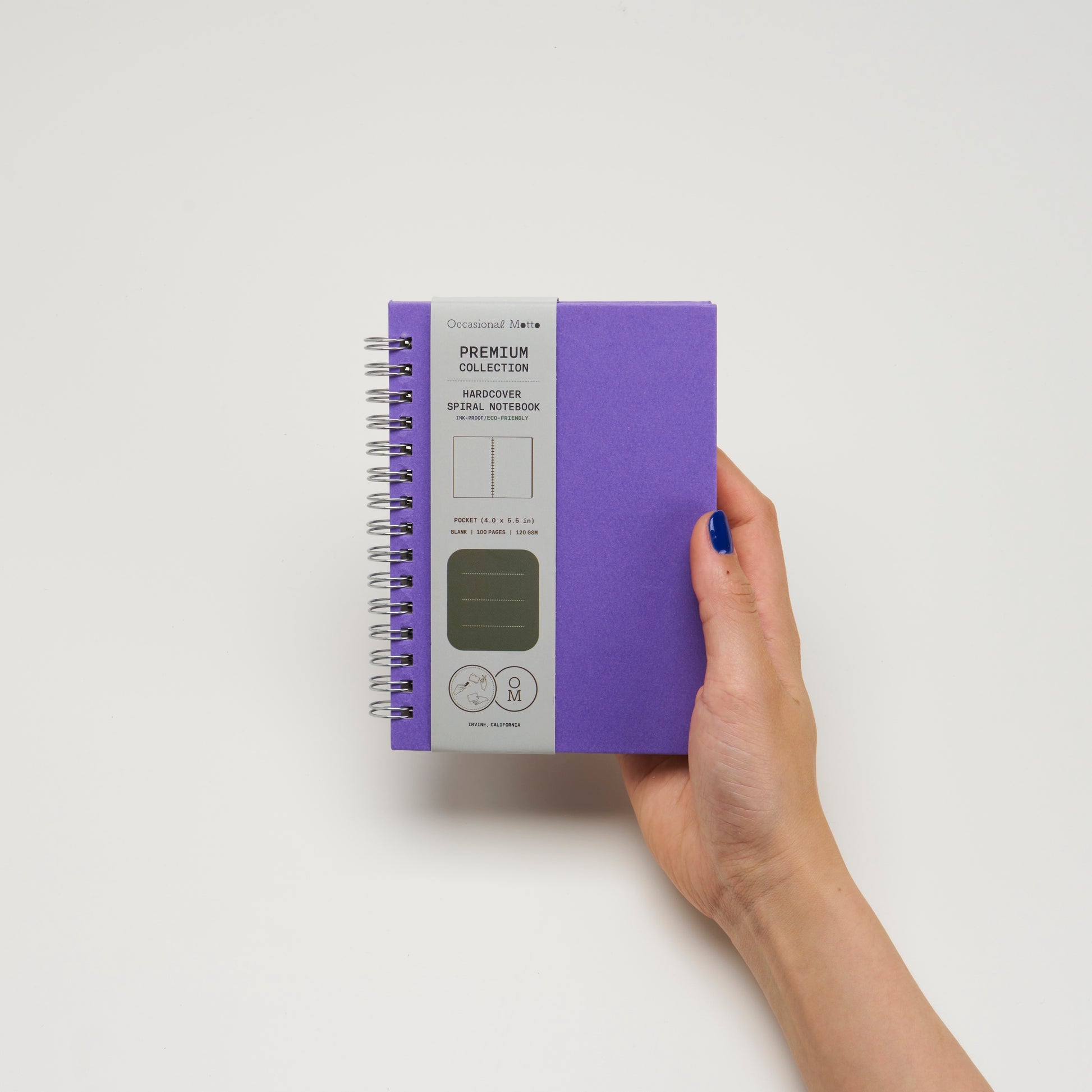 10-Pack Pocket Size Hardcover Spiral Notebook (A6: 4”x5.5”) | 120GSM Inner Page (50 sheets / 100 pages)