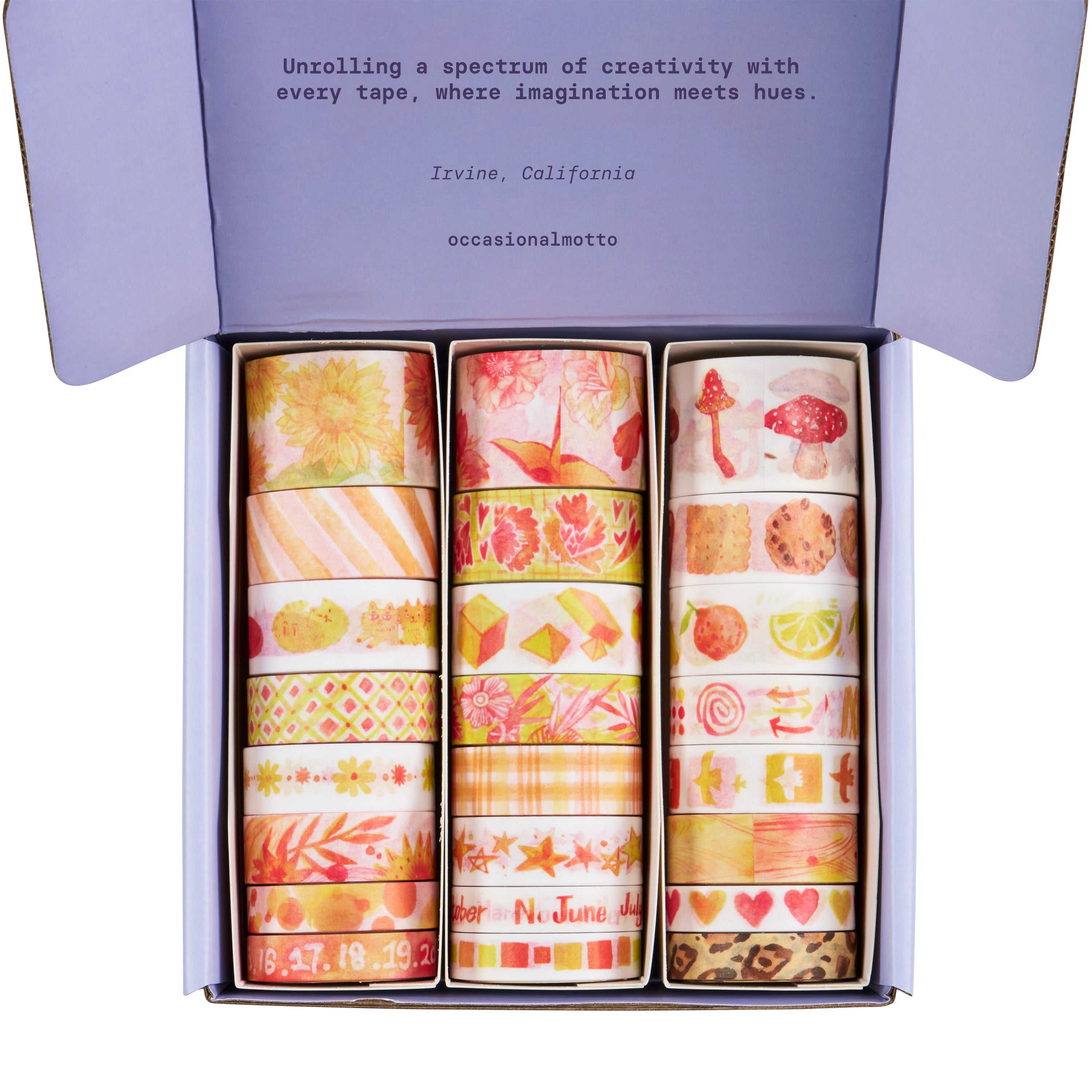 8 Rolls Orange Delight Washi Tapes