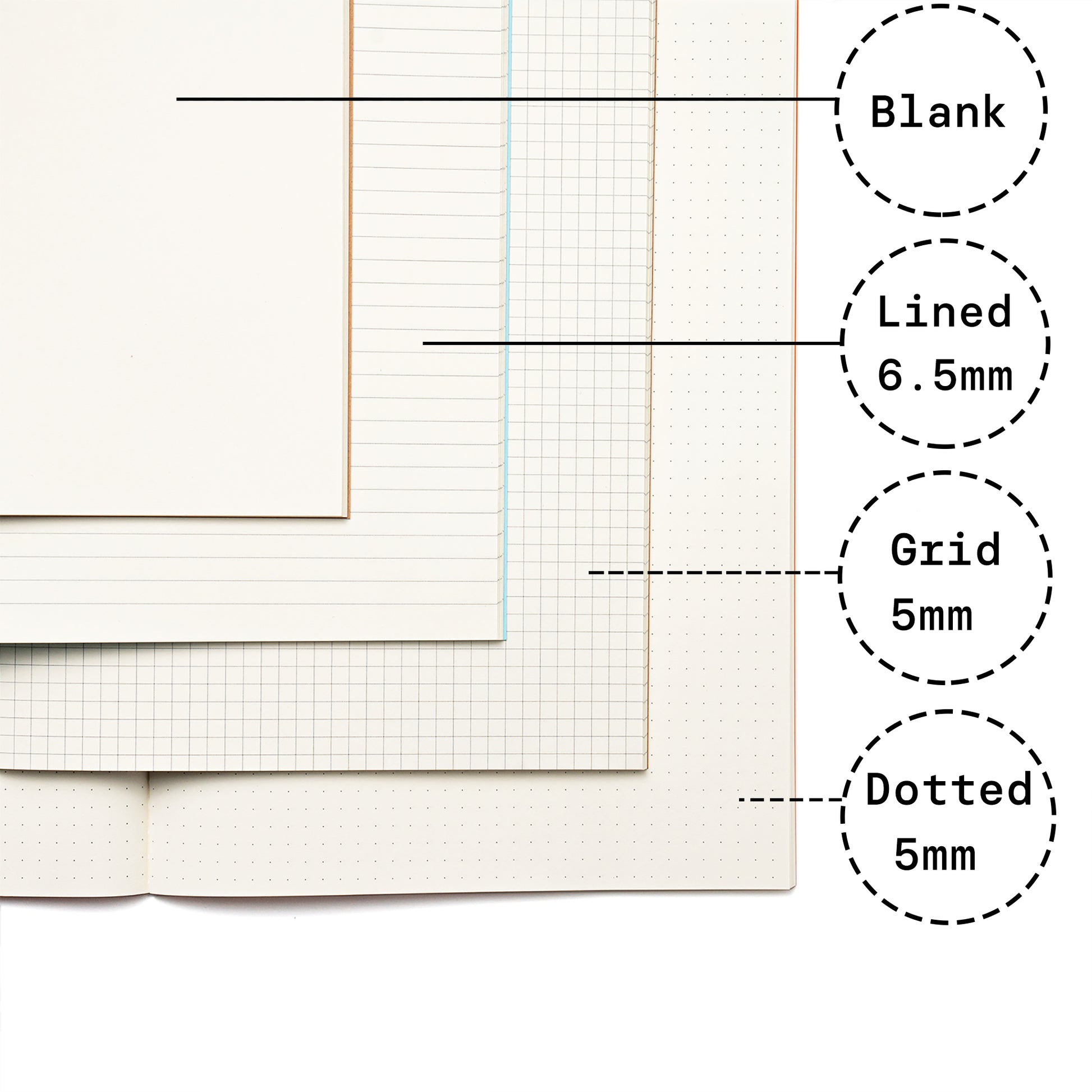 10-Pack Blue Cover Stitched Notebooks (80gsm layout paper)