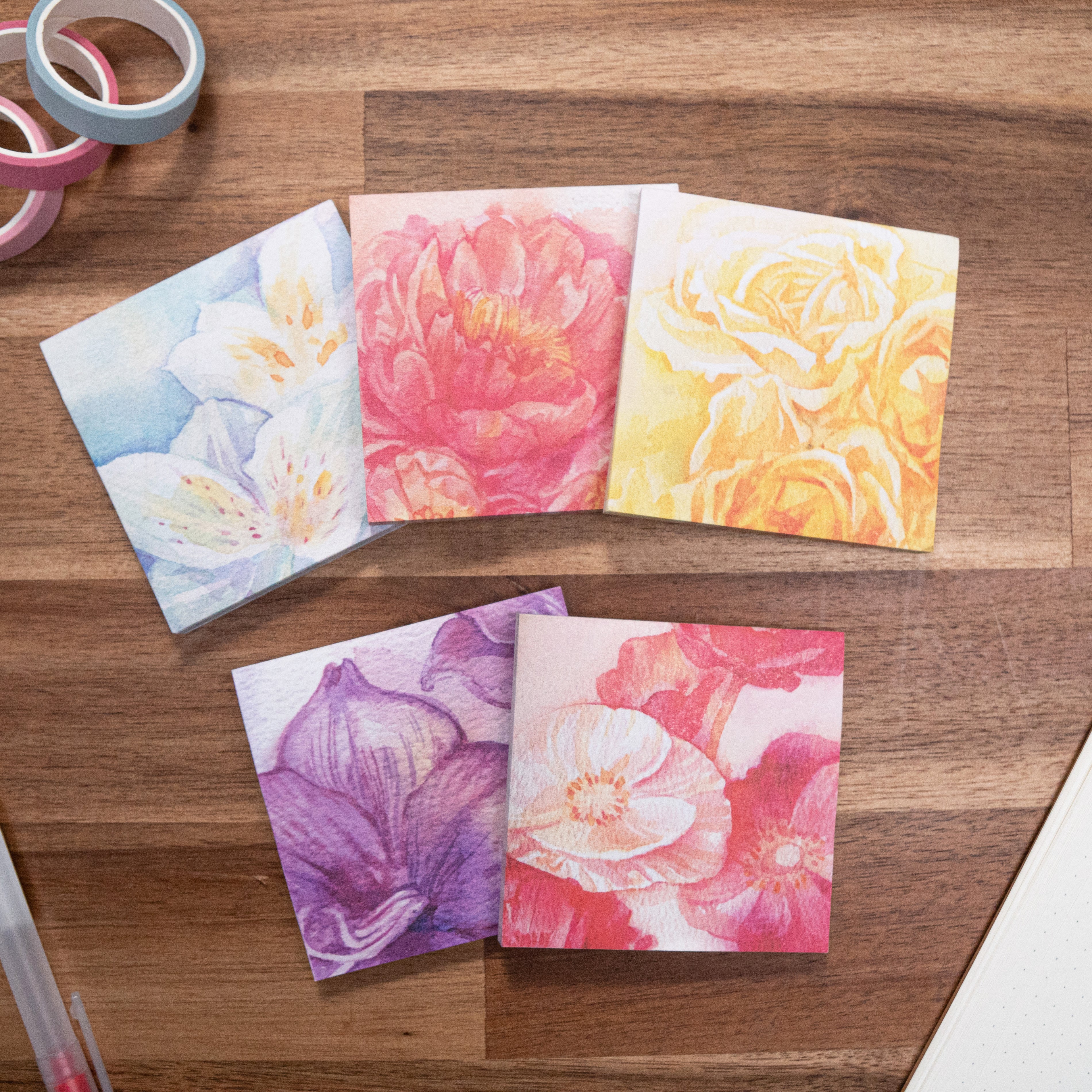 Summer Blooms Sticky Notes