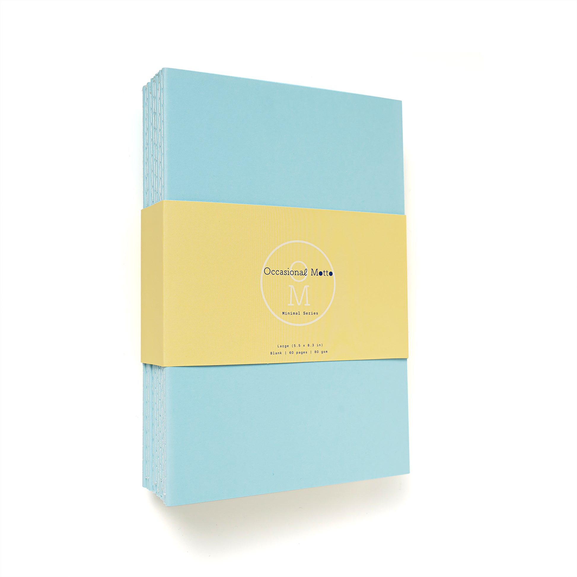 10-Pack Blue Cover Stitched Notebooks (80gsm layout paper)