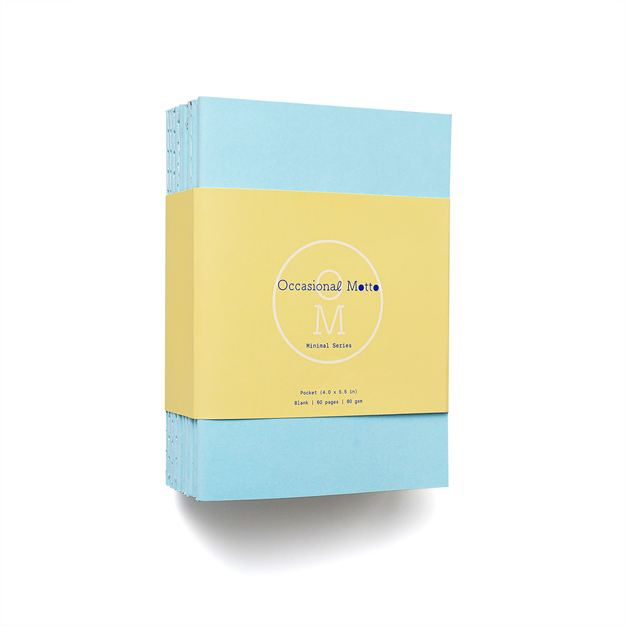 10-Pack Blue Cover Stitched Notebooks (80gsm layout paper)