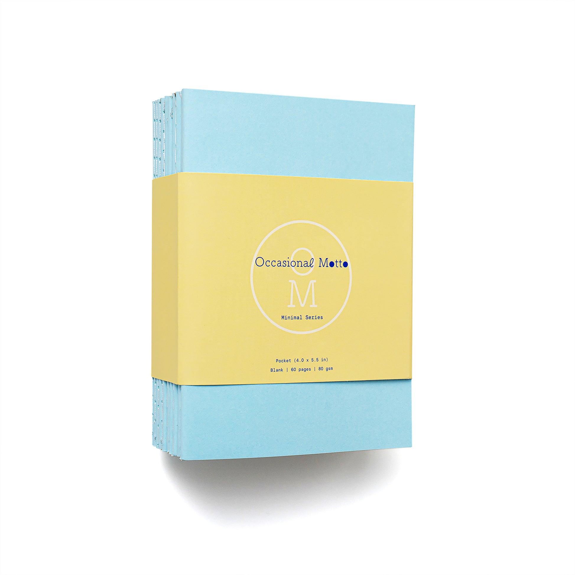 10-Pack Blue Cover Stitched Notebooks (80gsm layout paper)