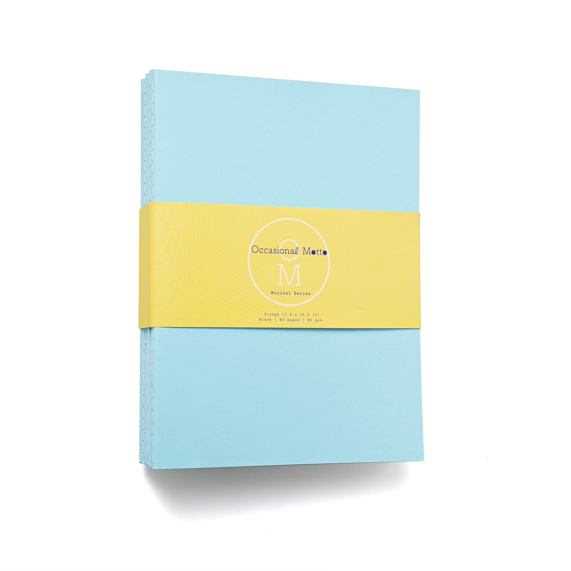 10-Pack Blue Cover Stitched Notebooks (80gsm layout paper)