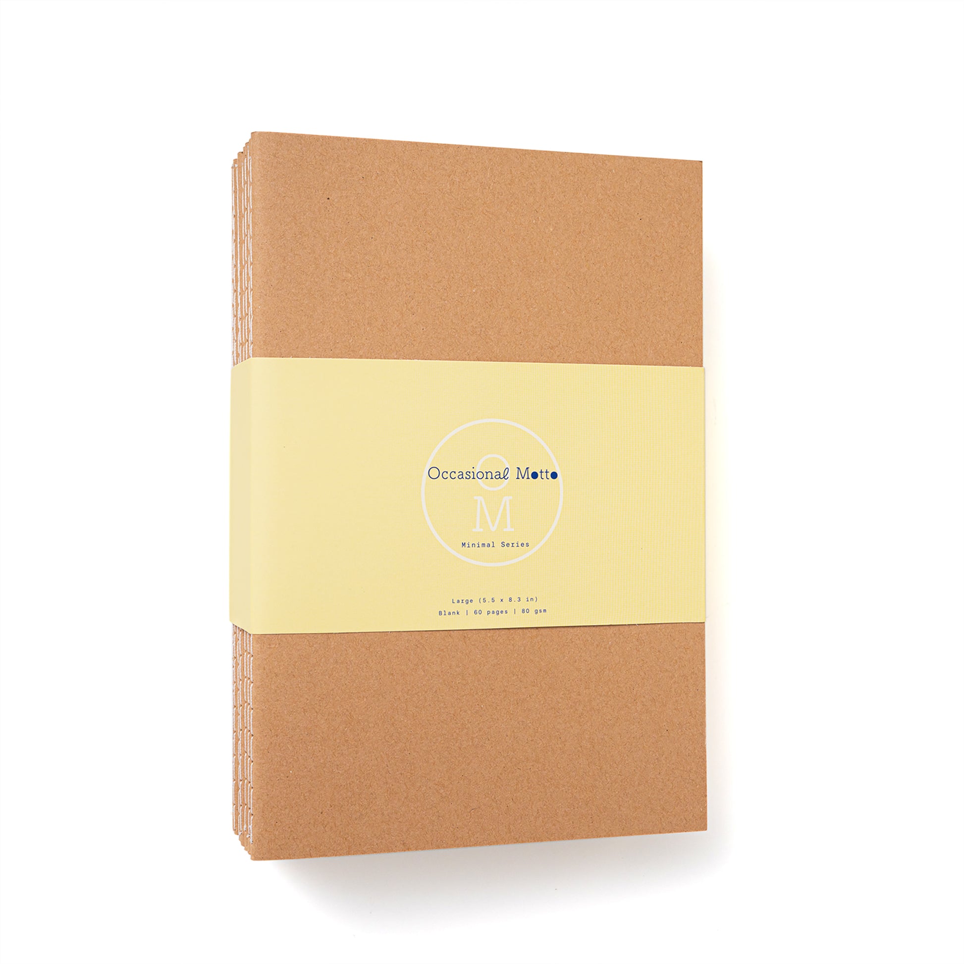 10-Pack Kraft Cover Stitched Notebooks (80gsm layout paper)