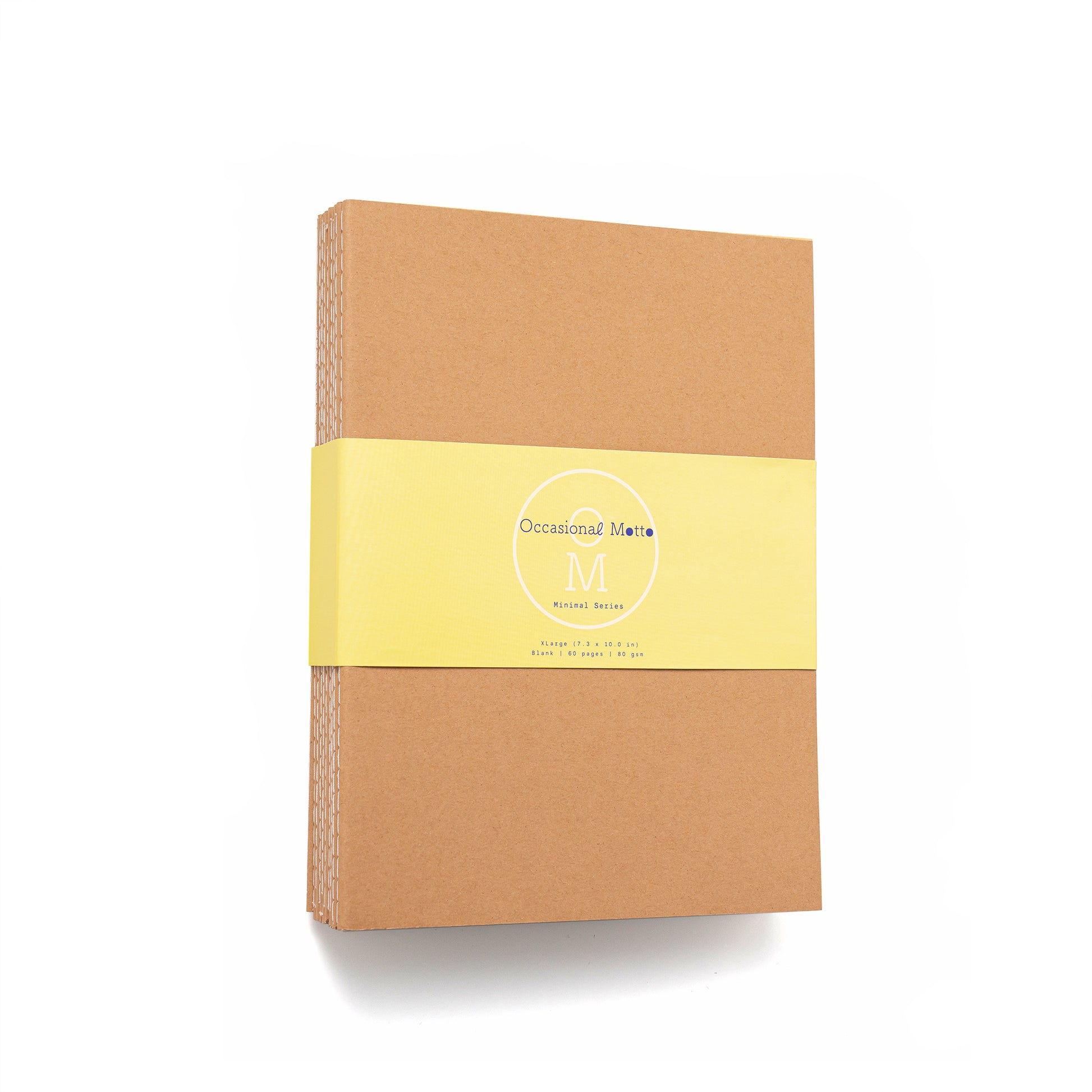 10-Pack Kraft Cover Stitched Notebooks (80gsm layout paper)