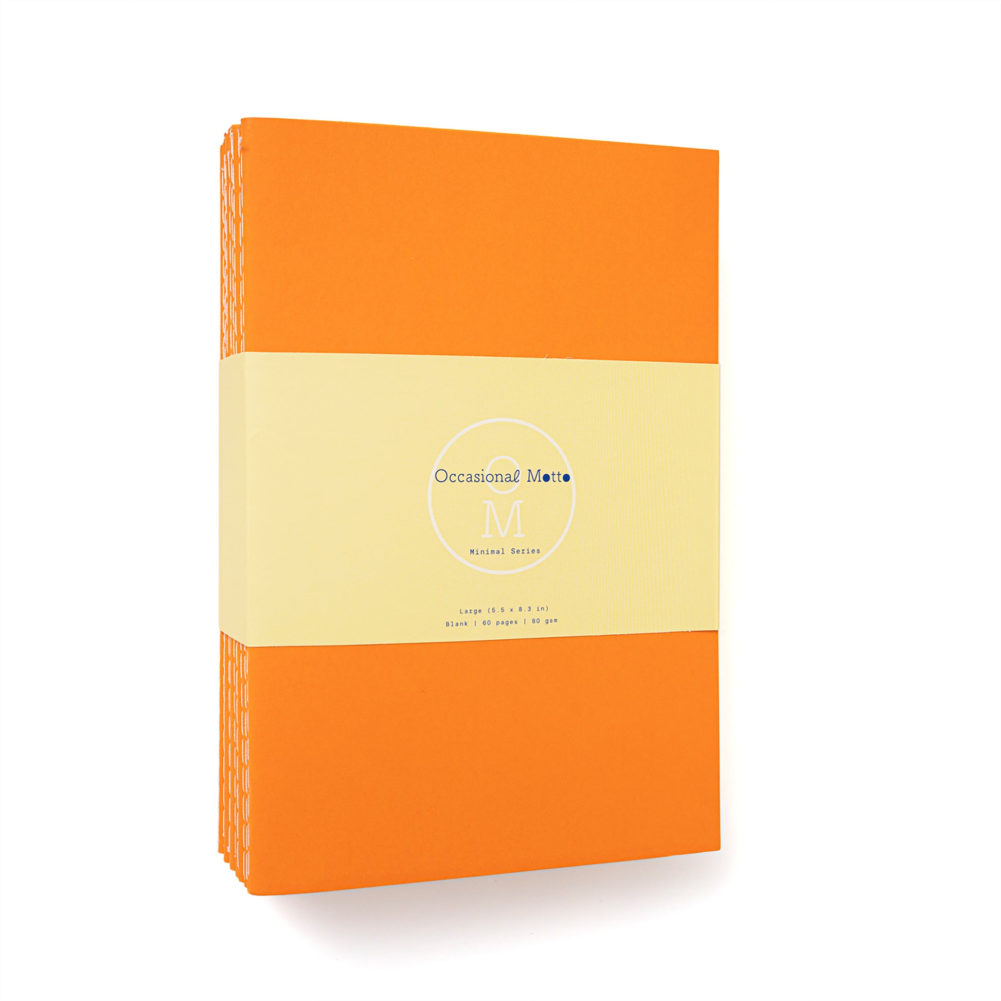 10-Pack Orange Cover Stitched Notebooks (80gsm layout paper)