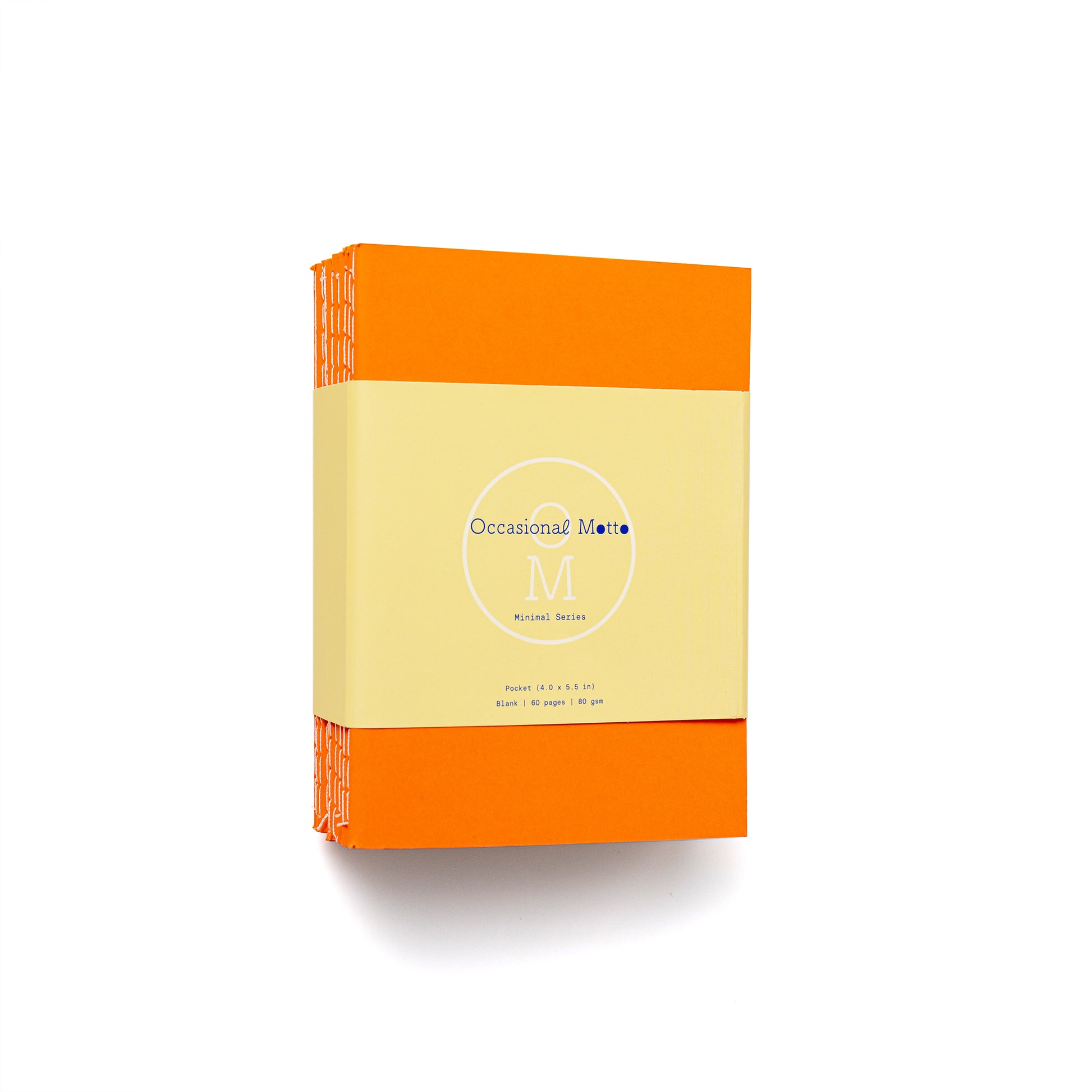 10-Pack Orange Cover Stitched Notebooks (80gsm layout paper)