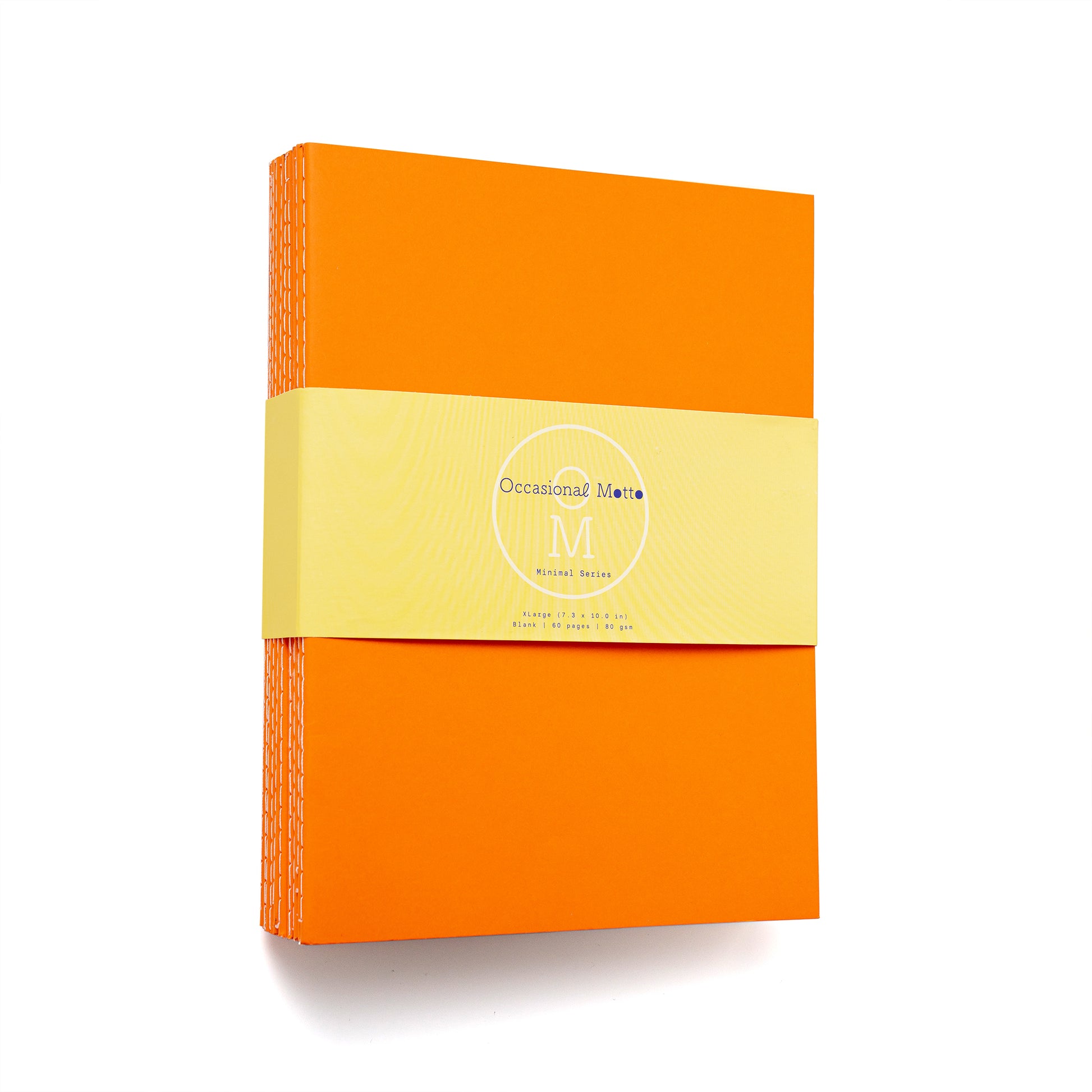 10-Pack Orange Cover Stitched Notebooks (80gsm layout paper)