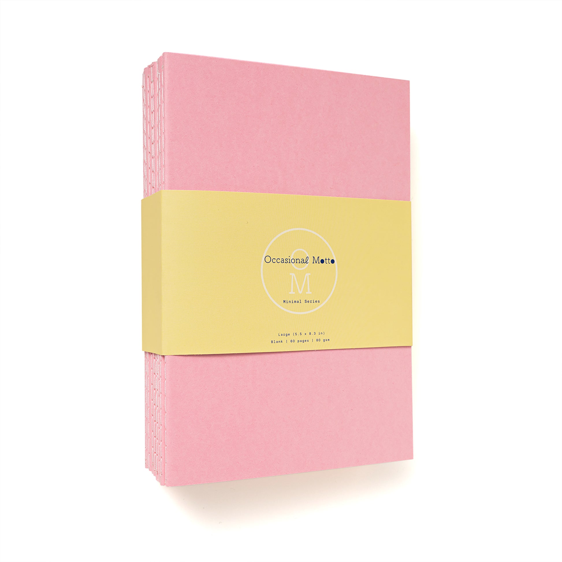 10-Pack Pink Cover Stitched Notebooks (80gsm layout paper)