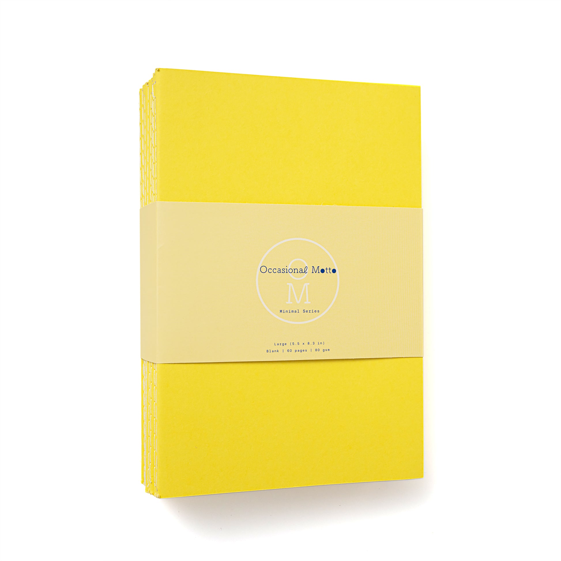 10-Pack Yellow Cover Stitched Notebooks (80gsm layout paper)