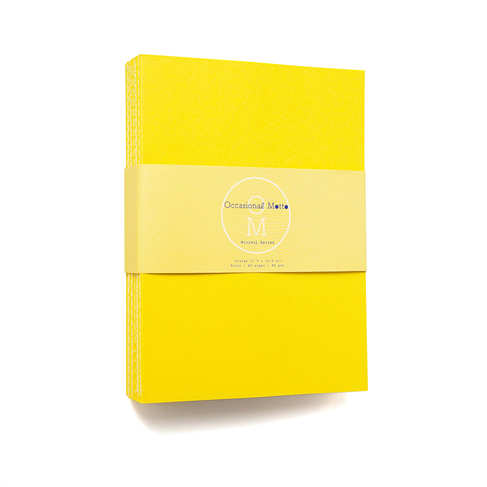 10-Pack Yellow Cover Stitched Notebooks (80gsm layout paper)